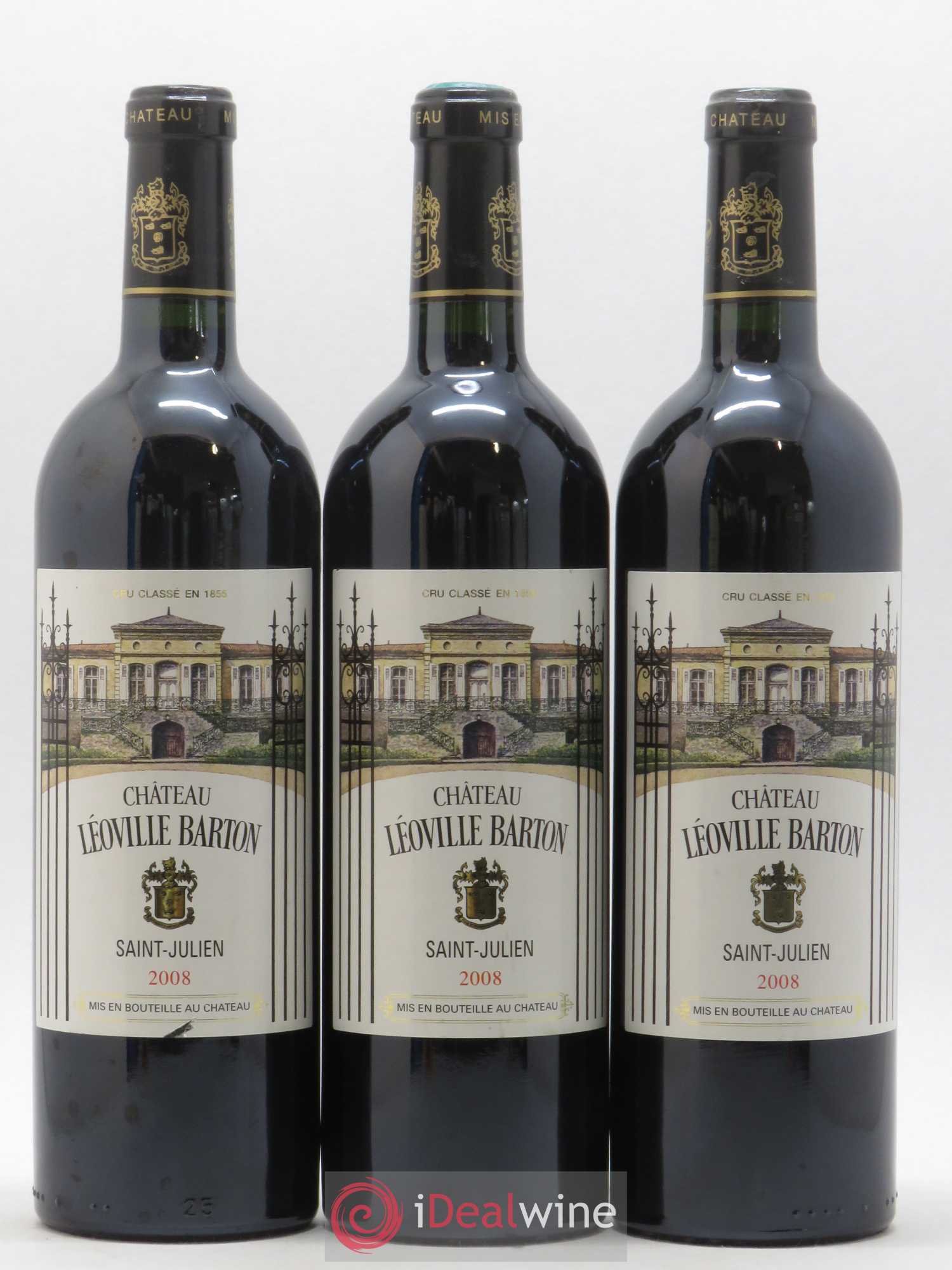 Château Léoville Barton 2ème Grand Cru Classé 2008 - Lot de 3 bouteilles - 0