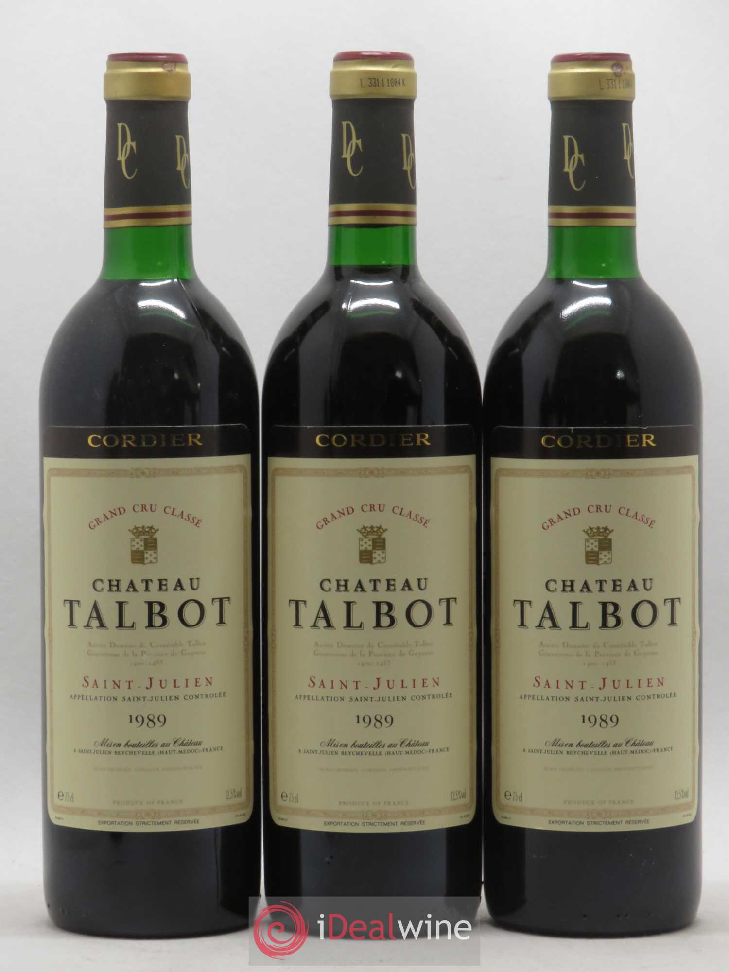 Château Talbot 4ème Grand Cru Classé 1989 - Lot de 6 bouteilles - 2