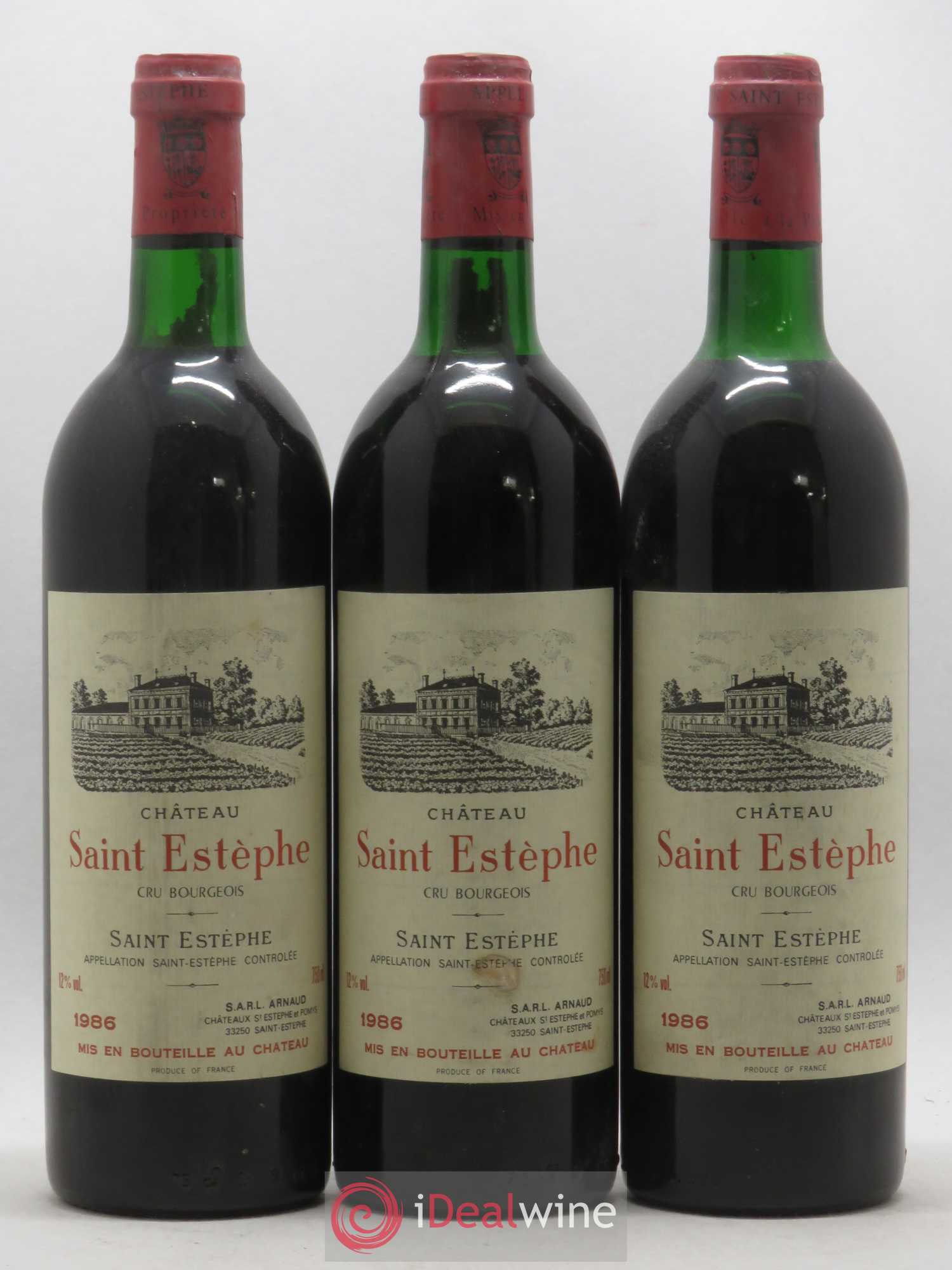 Château Saint-Estèphe Cru Bourgeois (sans prix de réserve) 1986 - Posten von 6 Flaschen - 1
