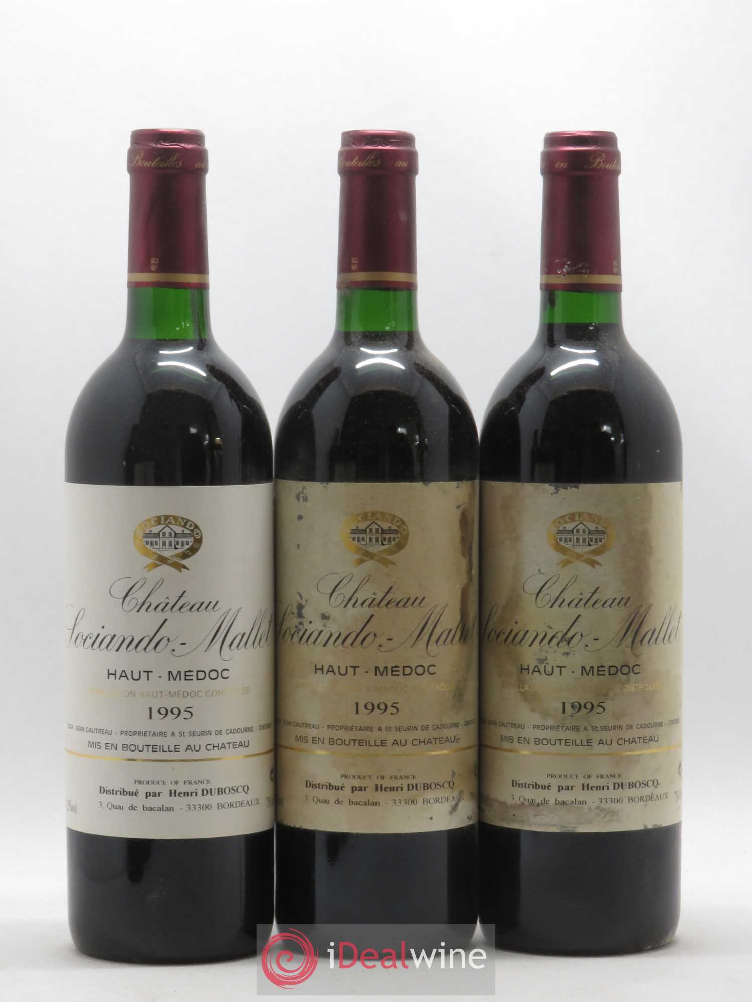 Château Sociando Mallet 1995 - Lot de 12 bouteilles - 2