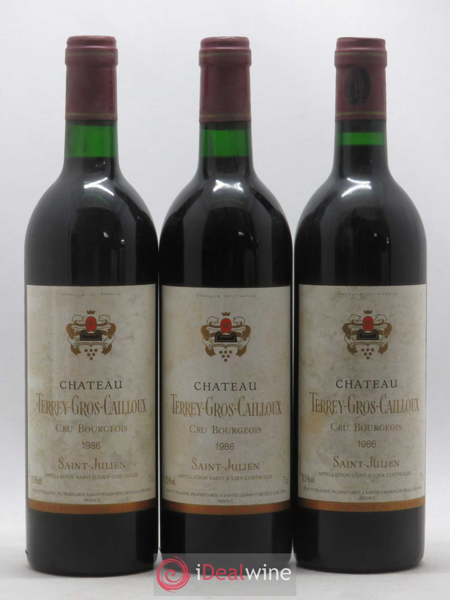Château Terrey Gros Cailloux Cru Bourgeois 1986 - Lot de 12 bouteilles - 3