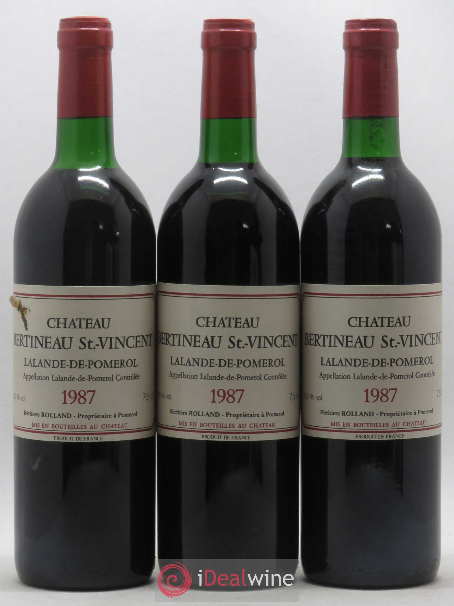 Lalande-de-Pomerol Château Bertineau Saint Vincent (sans prix de réserve) 1987 - Posten von 12 Flaschen - 1