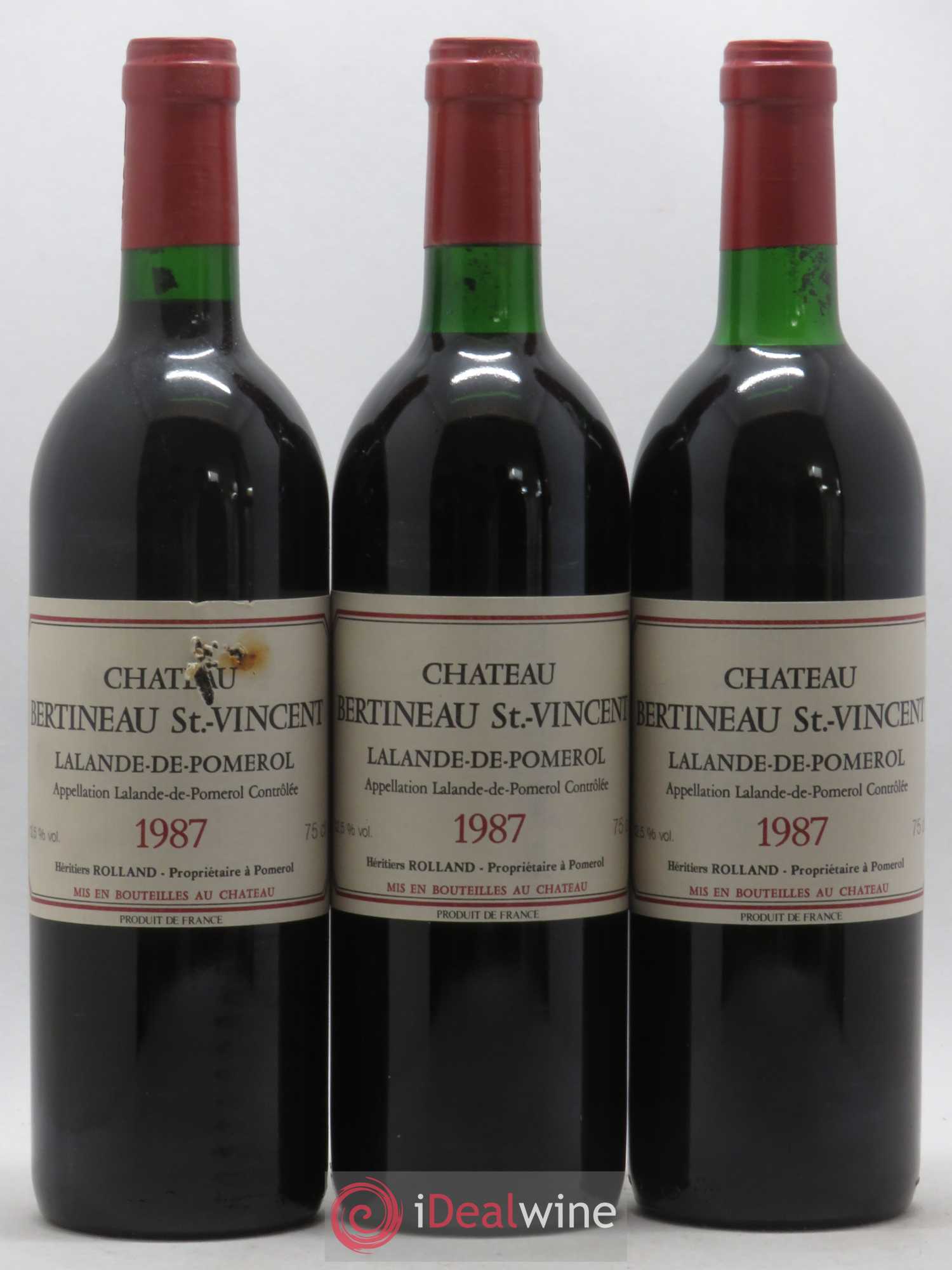 Lalande-de-Pomerol Château Bertineau Saint Vincent (sans prix de réserve) 1987 - Posten von 12 Flaschen - 3