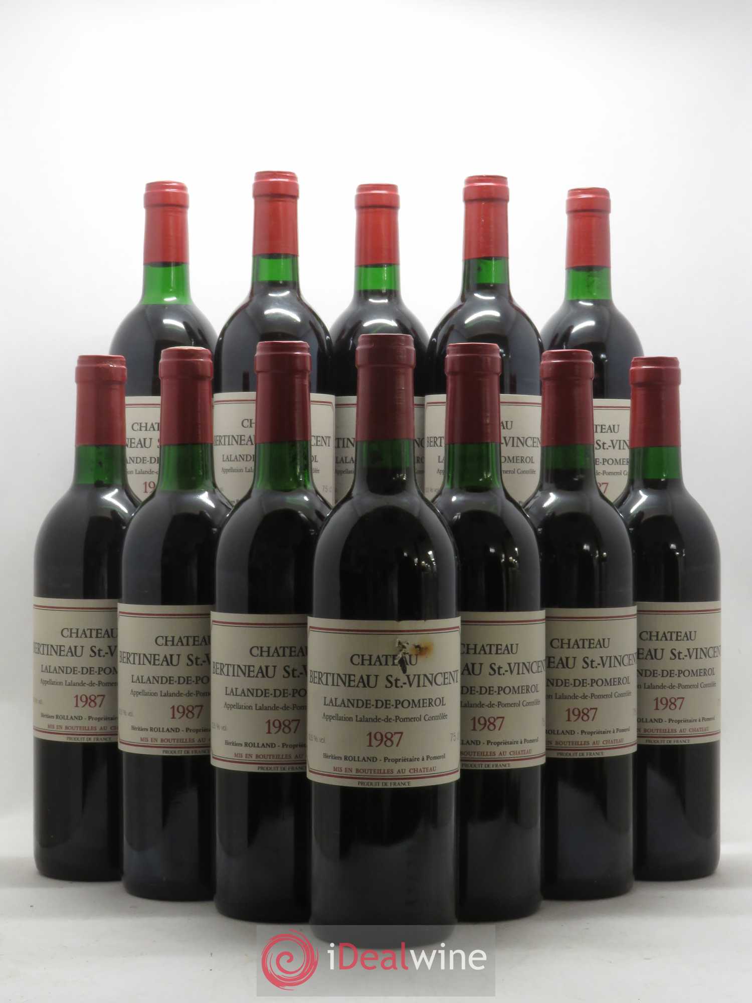 Lalande-de-Pomerol Château Bertineau Saint Vincent (sans prix de réserve) 1987 - Posten von 12 Flaschen - 0