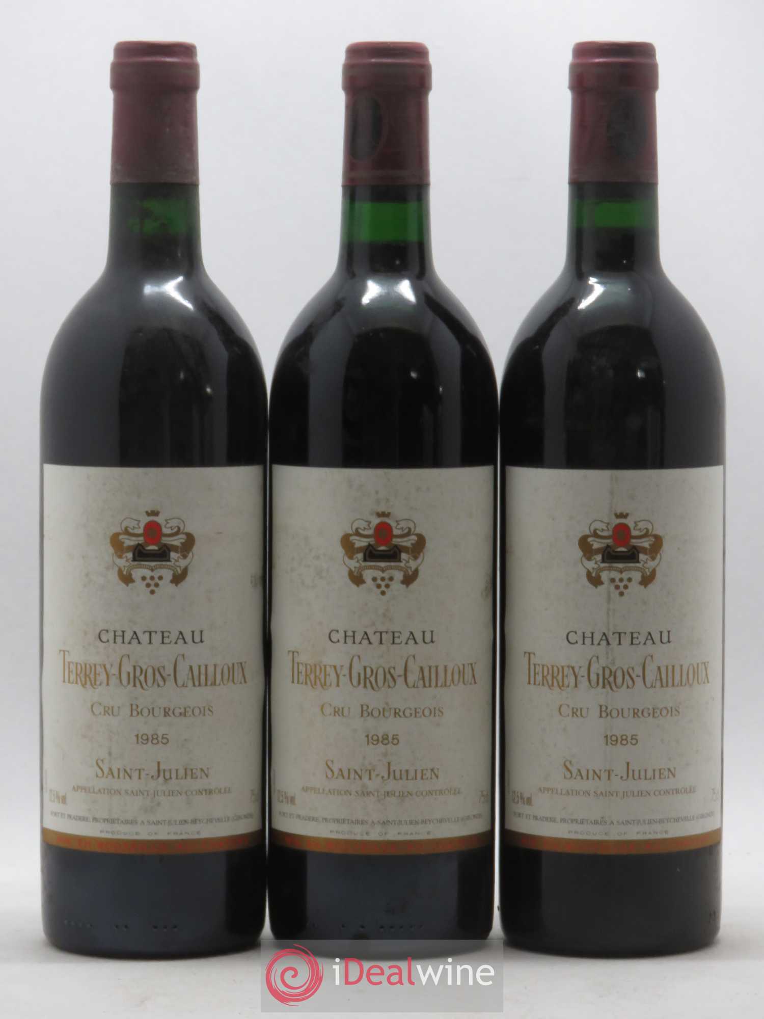 Château Terrey Gros Cailloux Cru Bourgeois 1985 - Lot de 12 bouteilles - 1