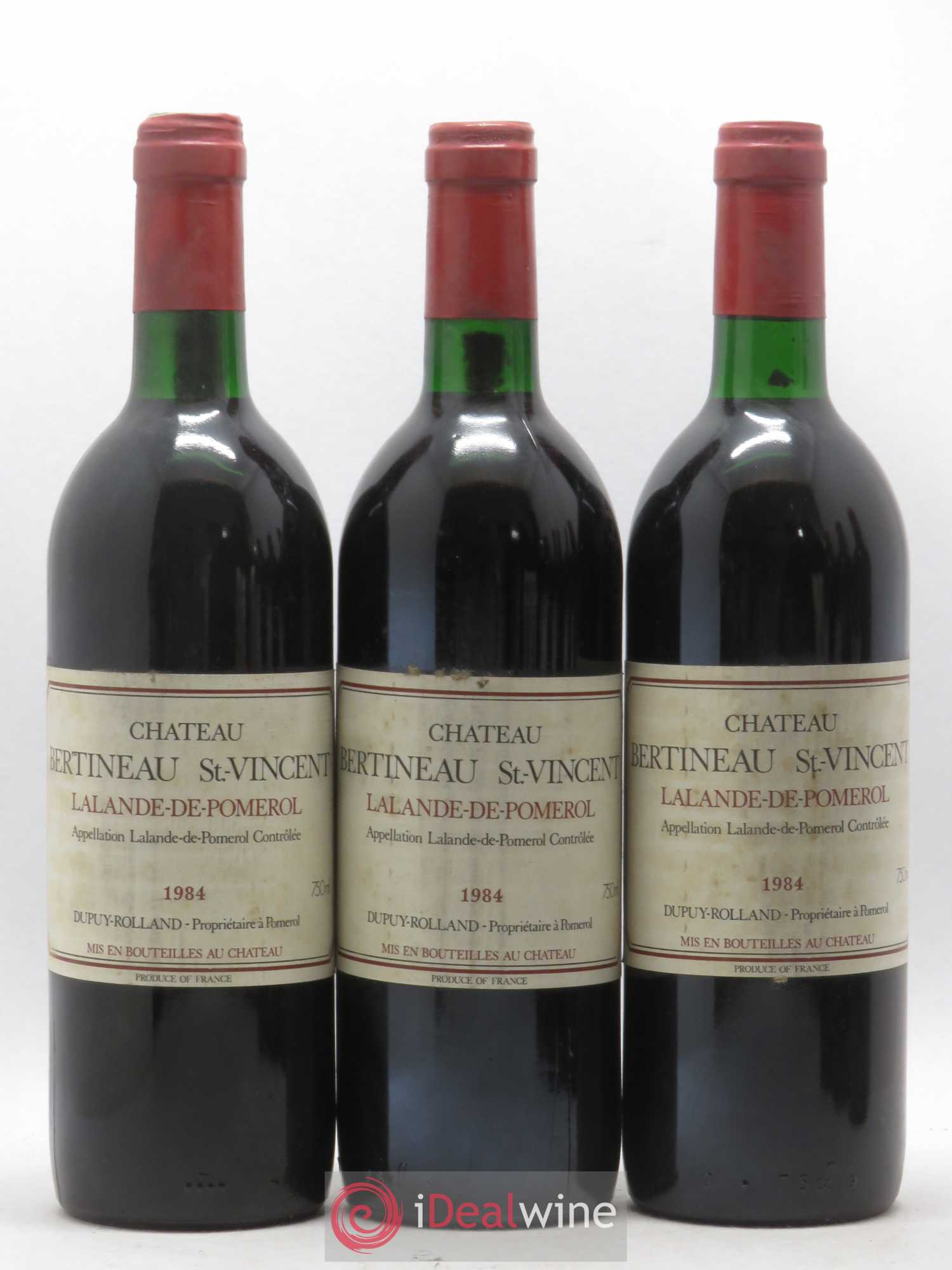 Lalande-de-Pomerol Château Bertineau Saint Vincent 1984 - Posten von 6 Flaschen - 1