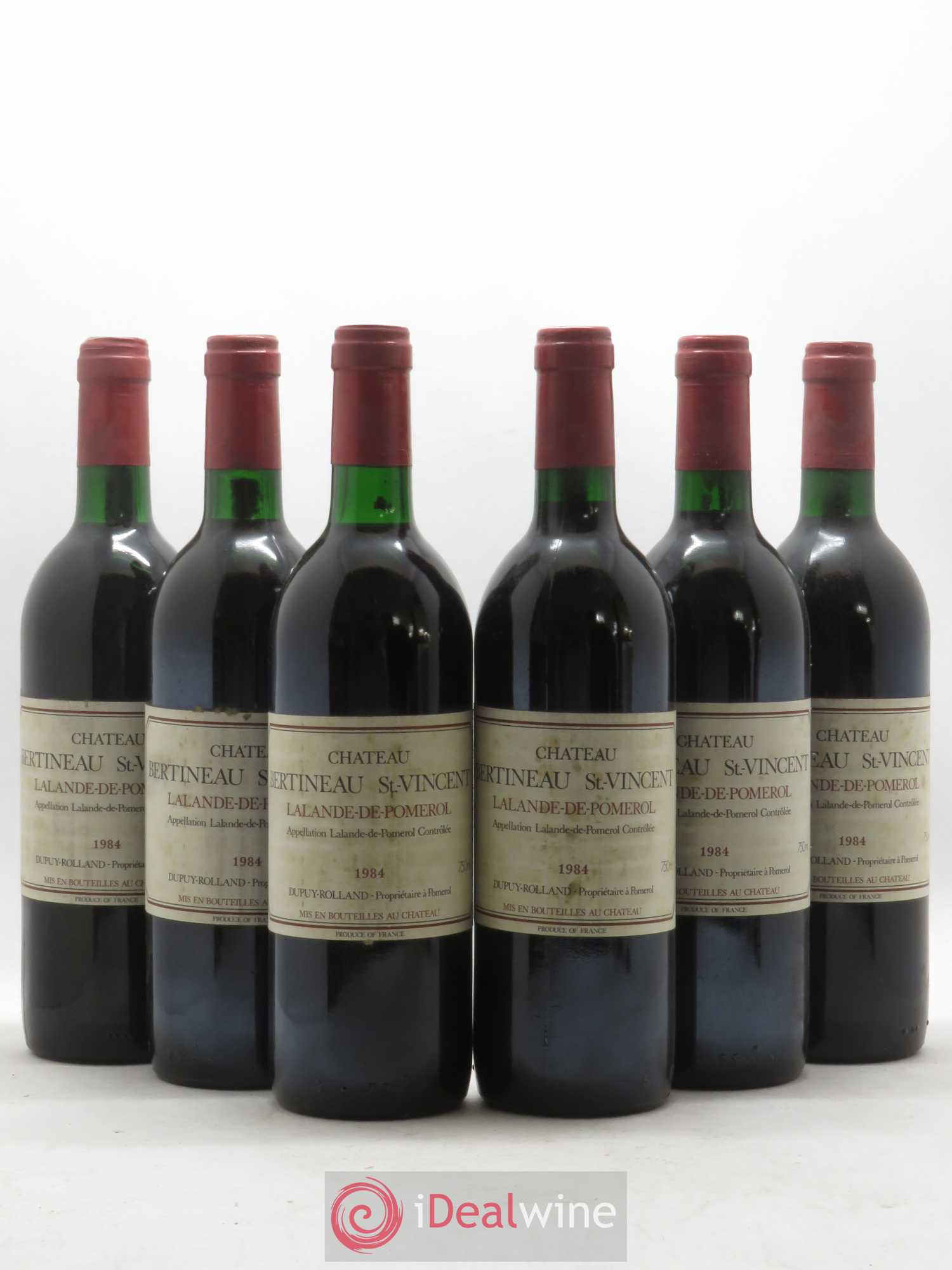 Lalande-de-Pomerol Château Bertineau Saint Vincent 1984 - Posten von 6 Flaschen - 0