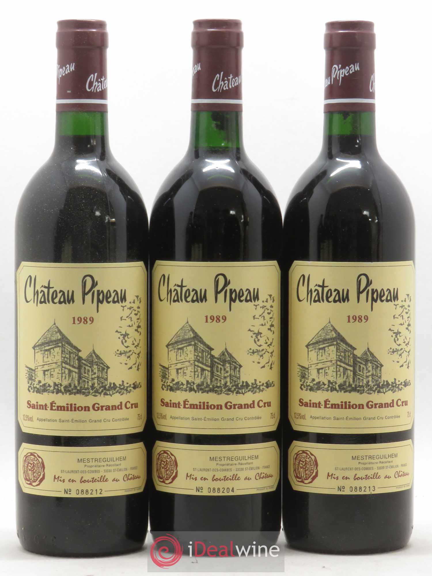 Château Pipeau 1989 - Lot de 12 bouteilles - 2