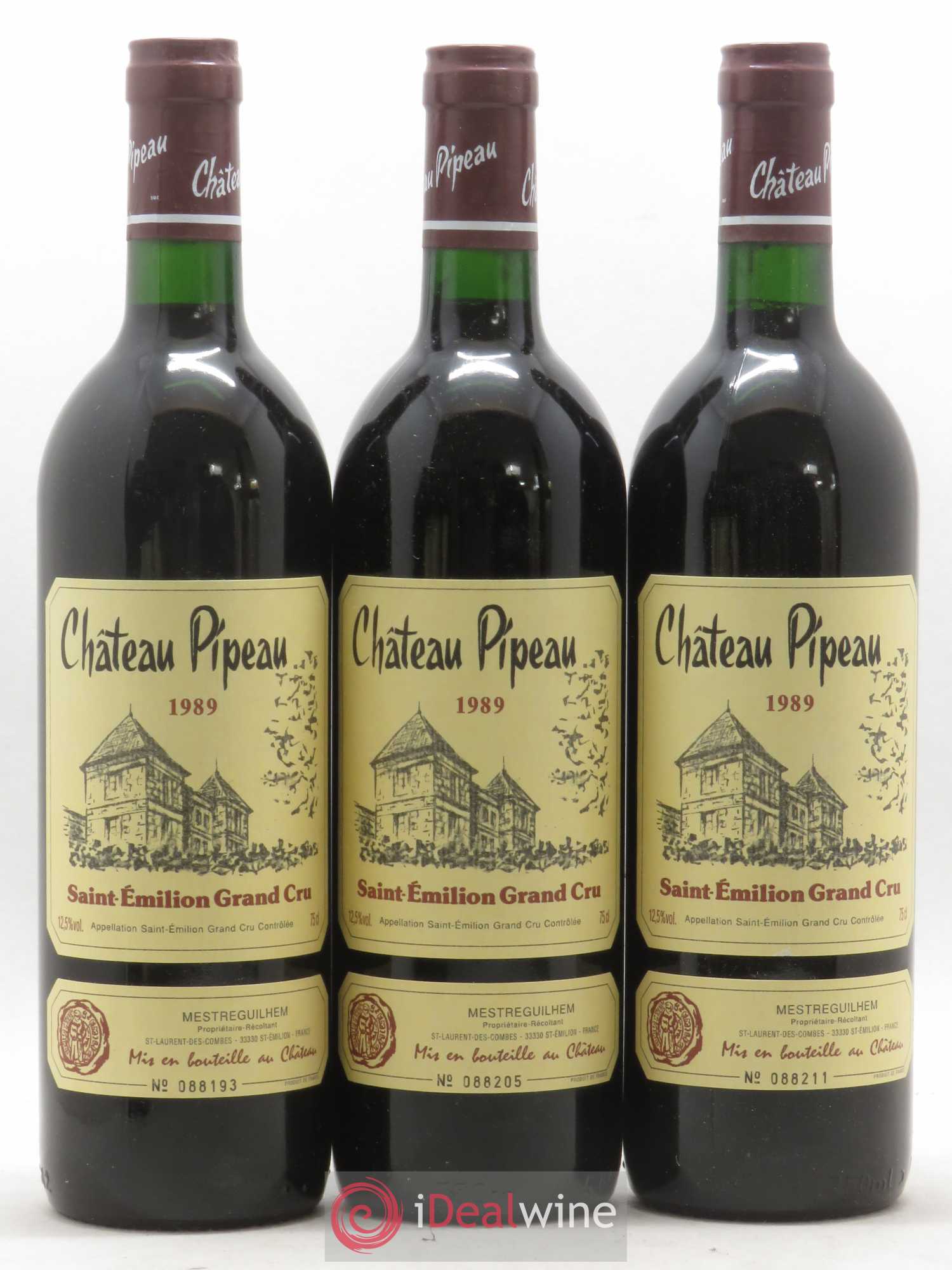 Château Pipeau 1989 - Lot de 12 bouteilles - 4