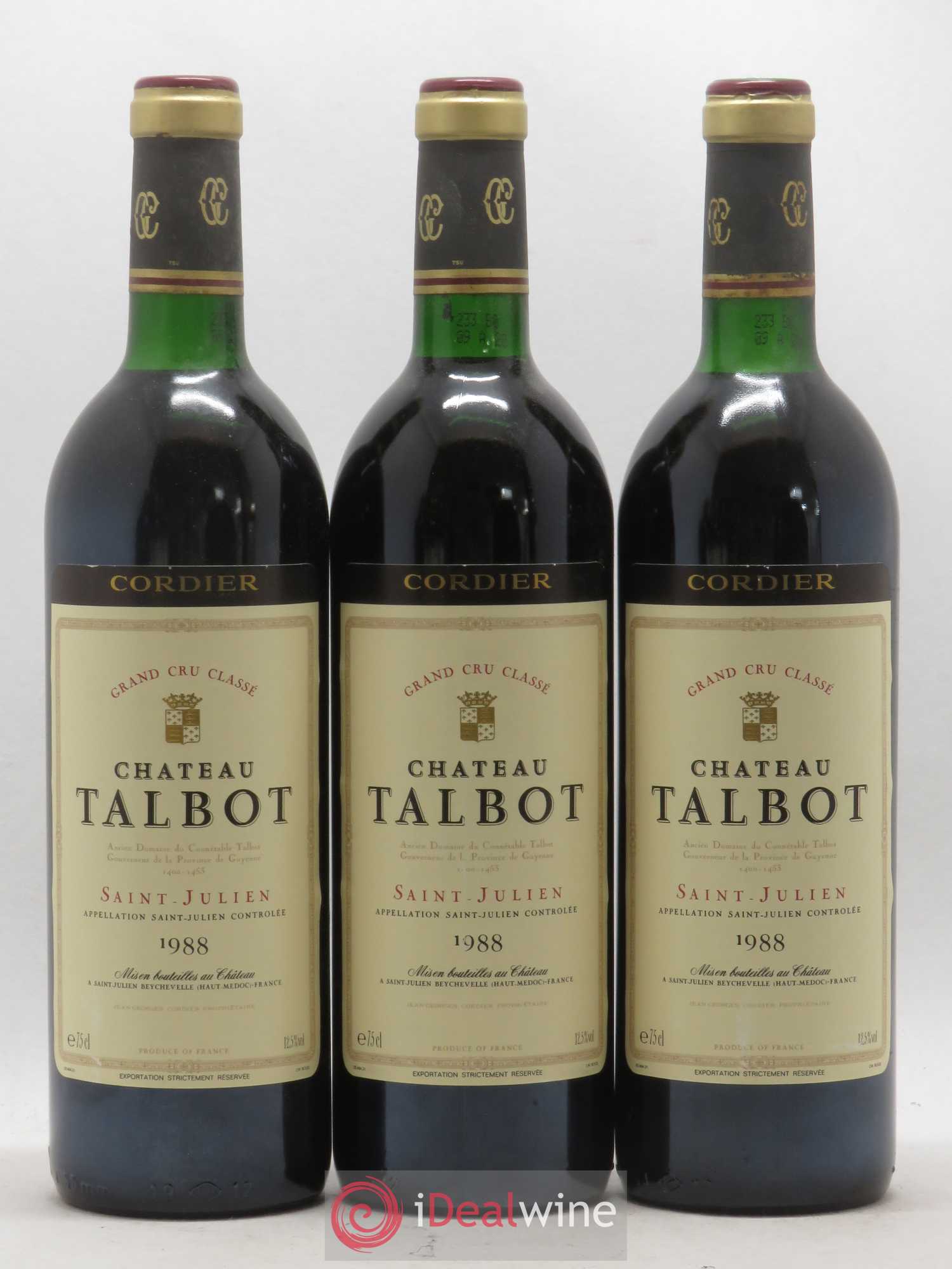 Château Talbot 4ème Grand Cru Classé 1988 - Lot de 6 bouteilles - 2