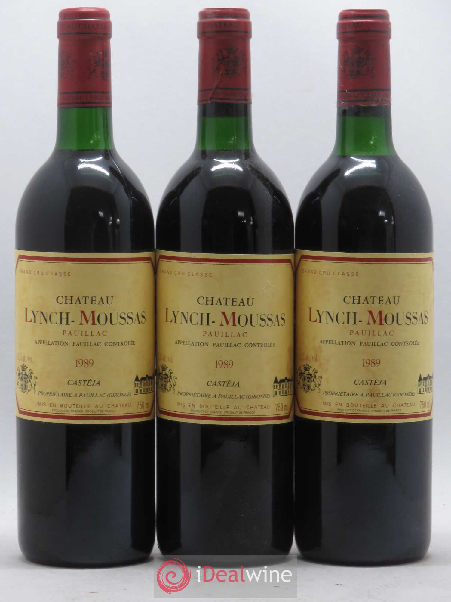 Château Lynch Moussas 5ème Grand Cru Classé 1989 - Lot de 12 bouteilles - 1