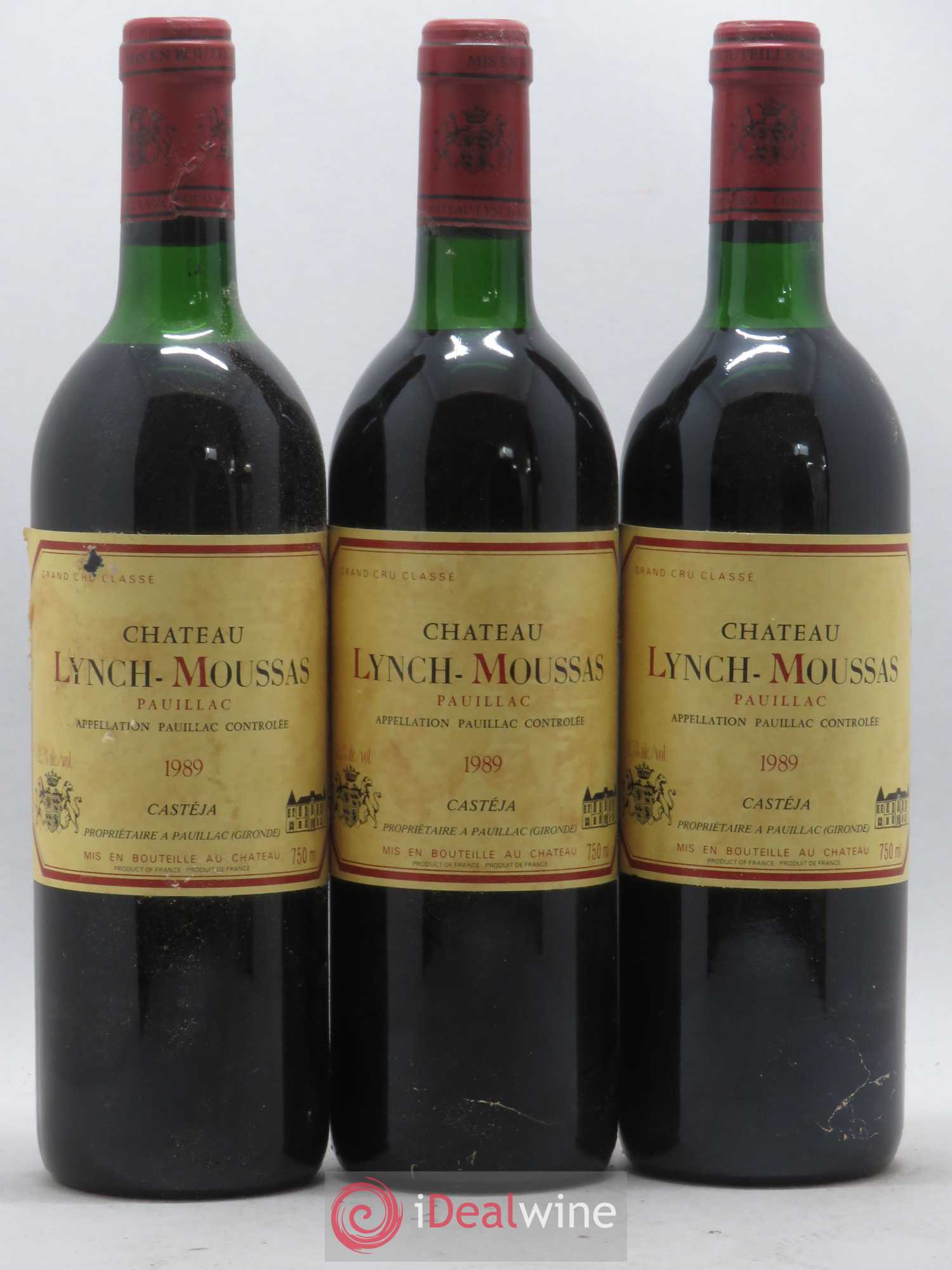 Château Lynch Moussas 5ème Grand Cru Classé 1989 - Lot de 12 bouteilles - 3