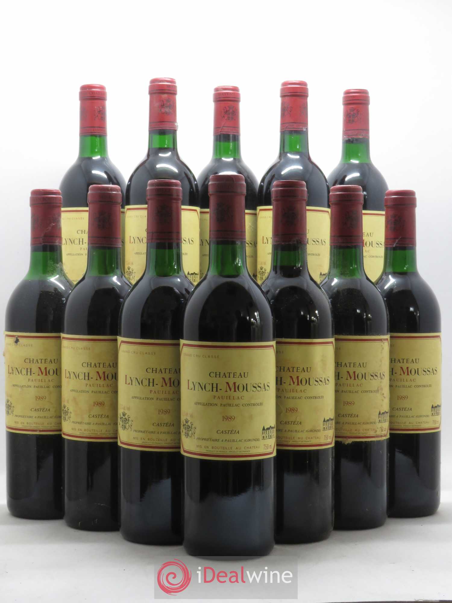 Château Lynch Moussas 5ème Grand Cru Classé 1989 - Lot de 12 bouteilles - 0