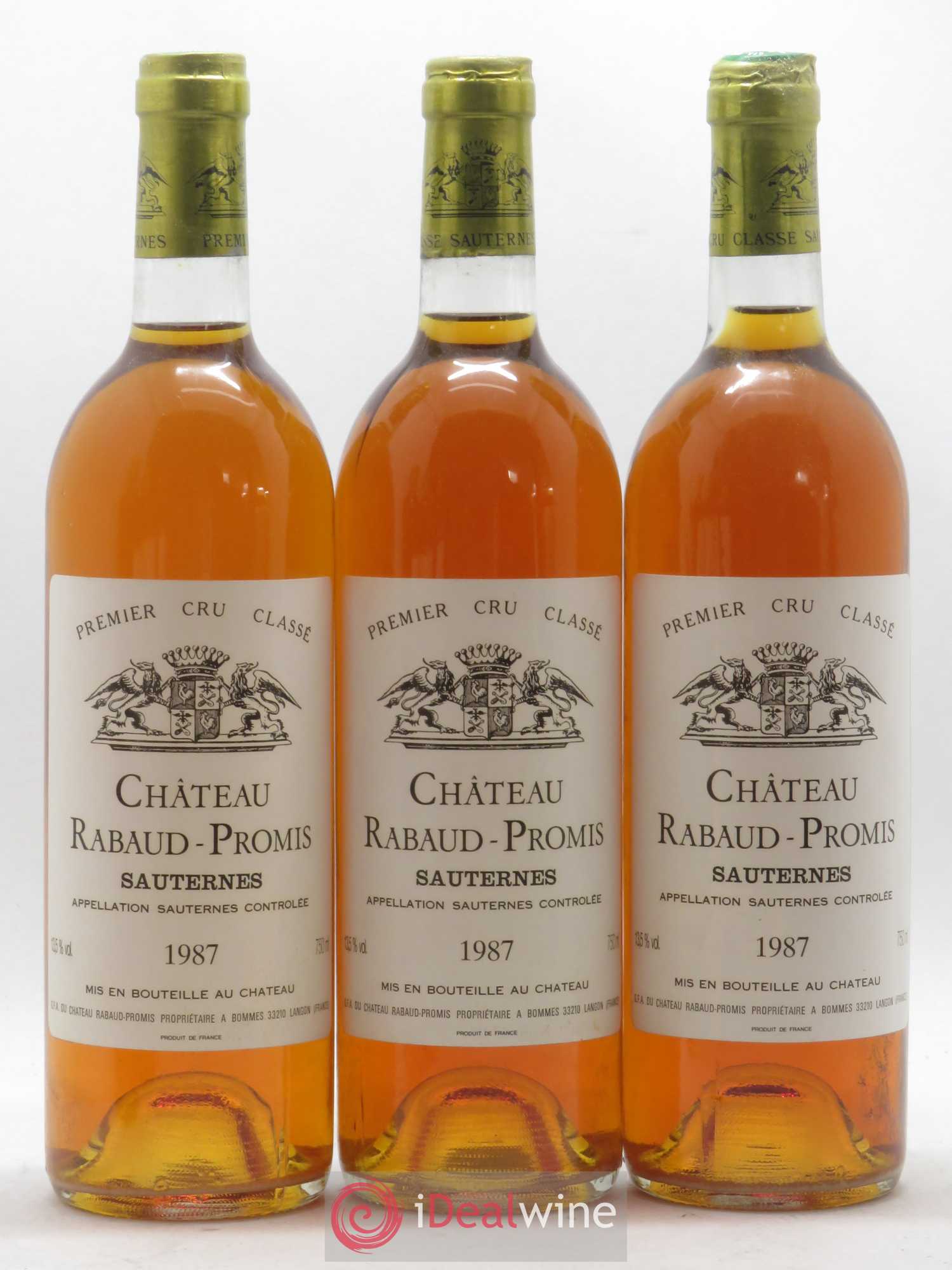Château Rabaud Promis 1er Grand Cru Classé 1987 - Lotto di 12 bottiglie - 4