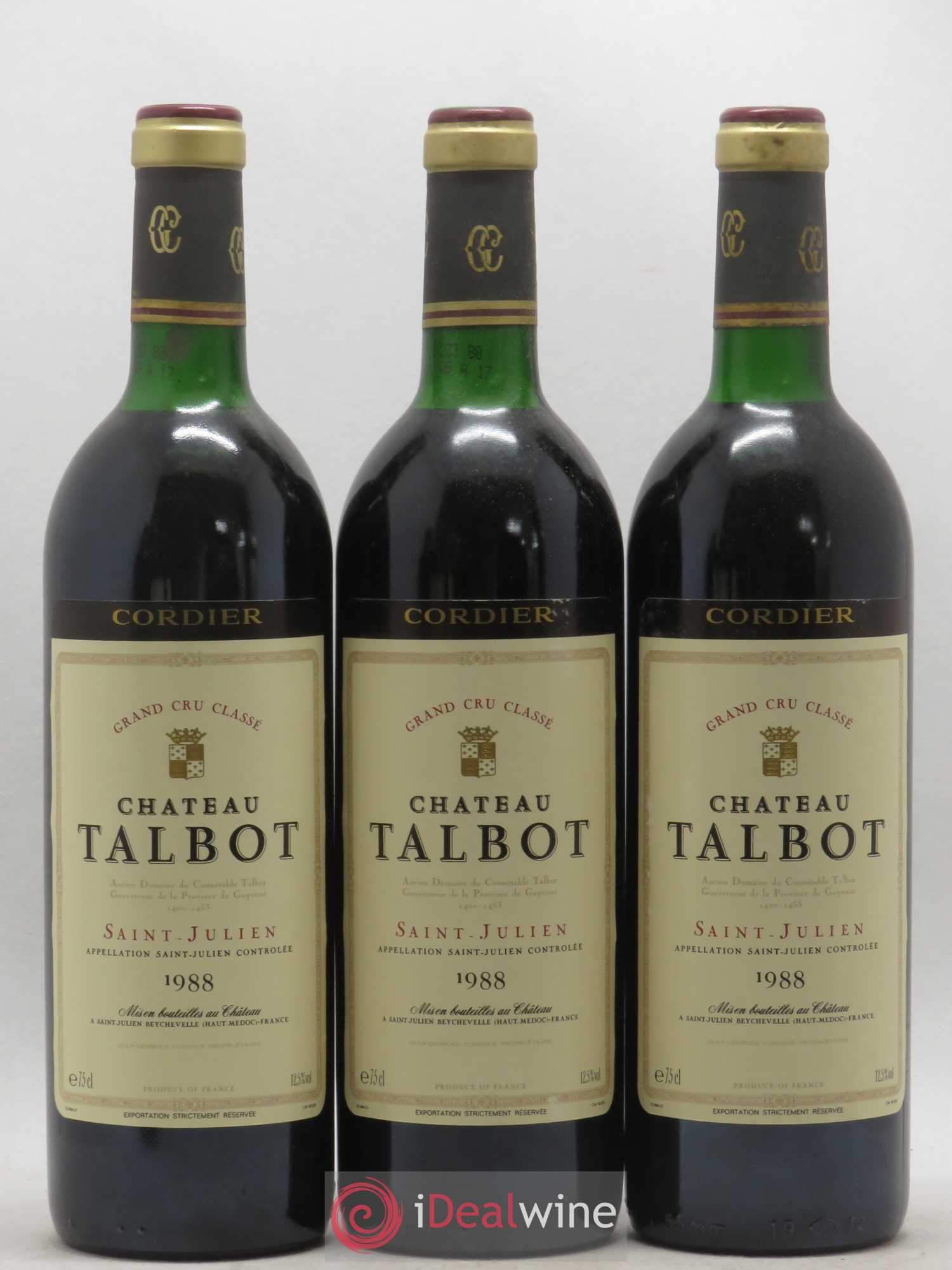 Château Talbot 4ème Grand Cru Classé 1988 - Lot de 6 bouteilles - 2