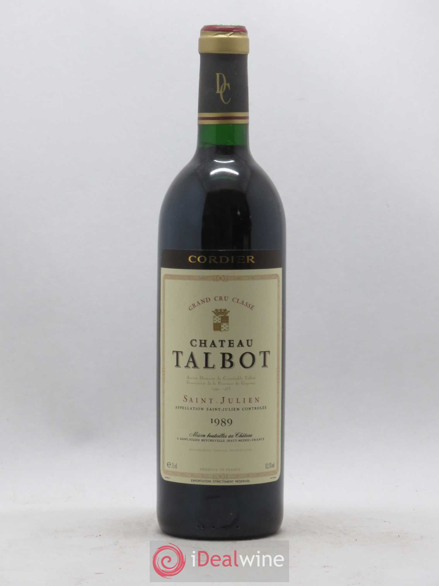 Château Talbot 4ème Grand Cru Classé 1989 - Lot de 1 bouteille - 0