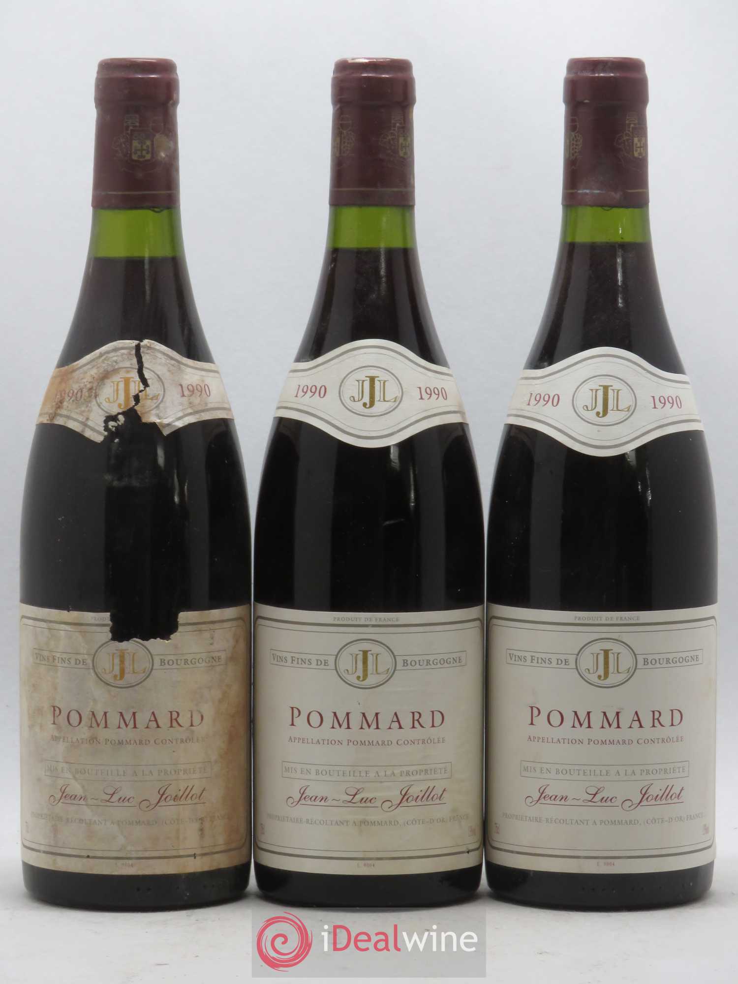 Pommard Jean-Luc Joillot 1990 - Lot de 3 bouteilles - 0