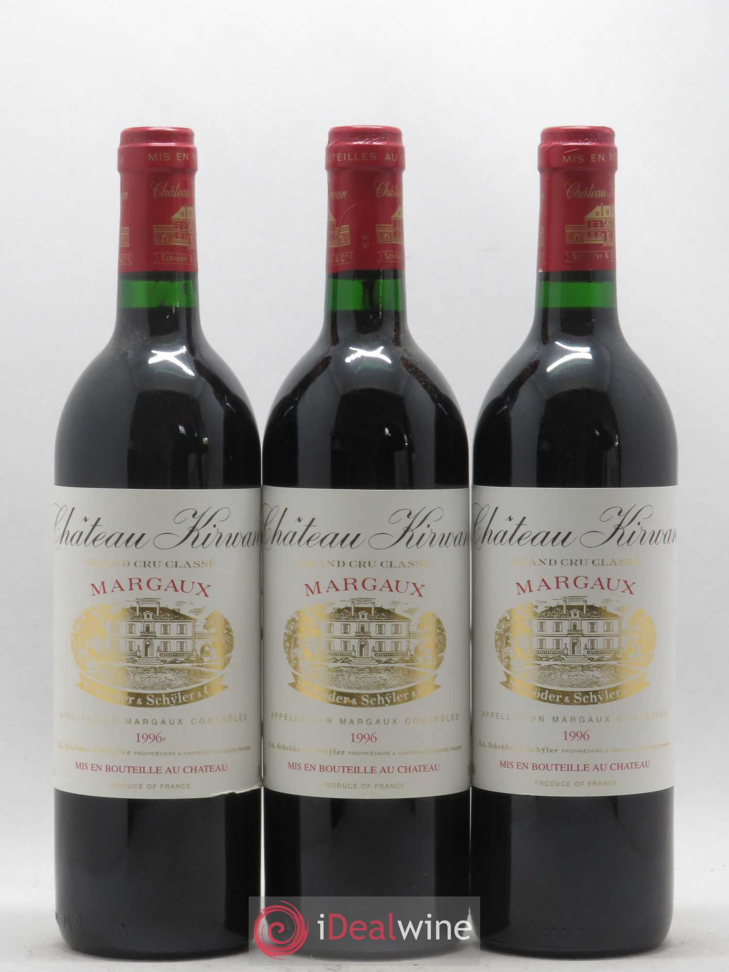 Château Kirwan 3ème Grand Cru Classé 1996 - Lot de 12 bouteilles - 1