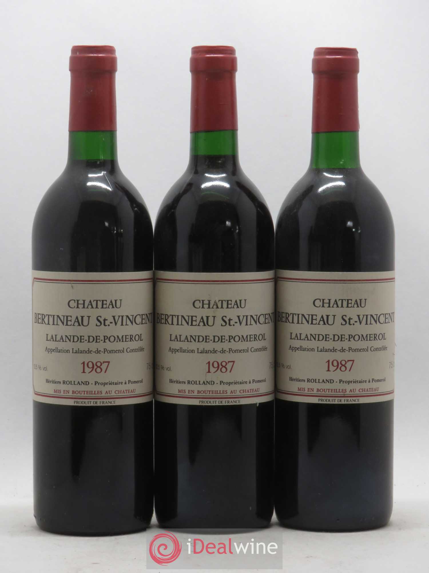 Lalande-de-Pomerol Château Bertineau Saint Vincent 1987 - Lot de 6 bouteilles - 2