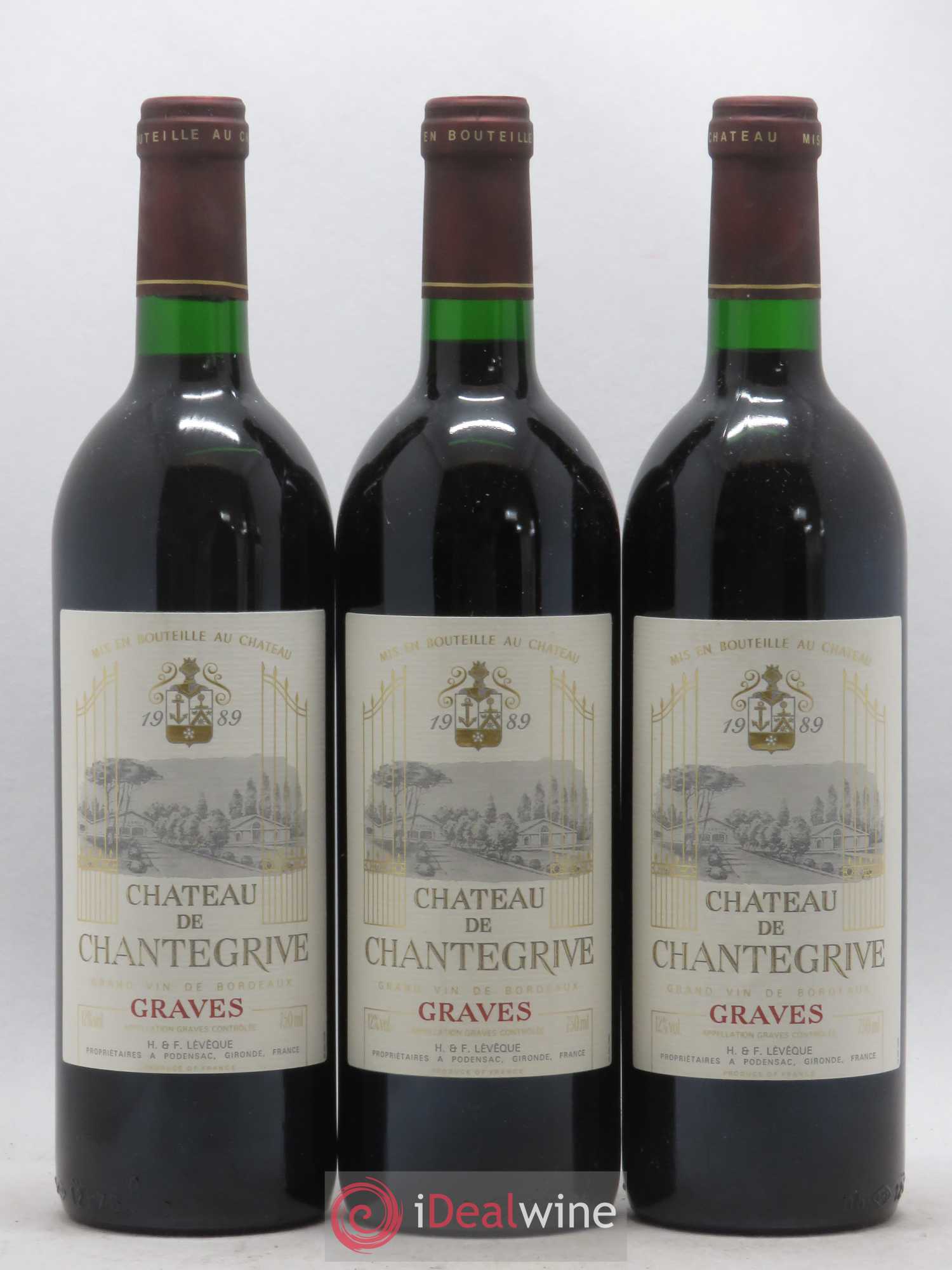 Château de Chantegrive (sans prix de réserve) 1989 - Lot de 12 bouteilles - 3