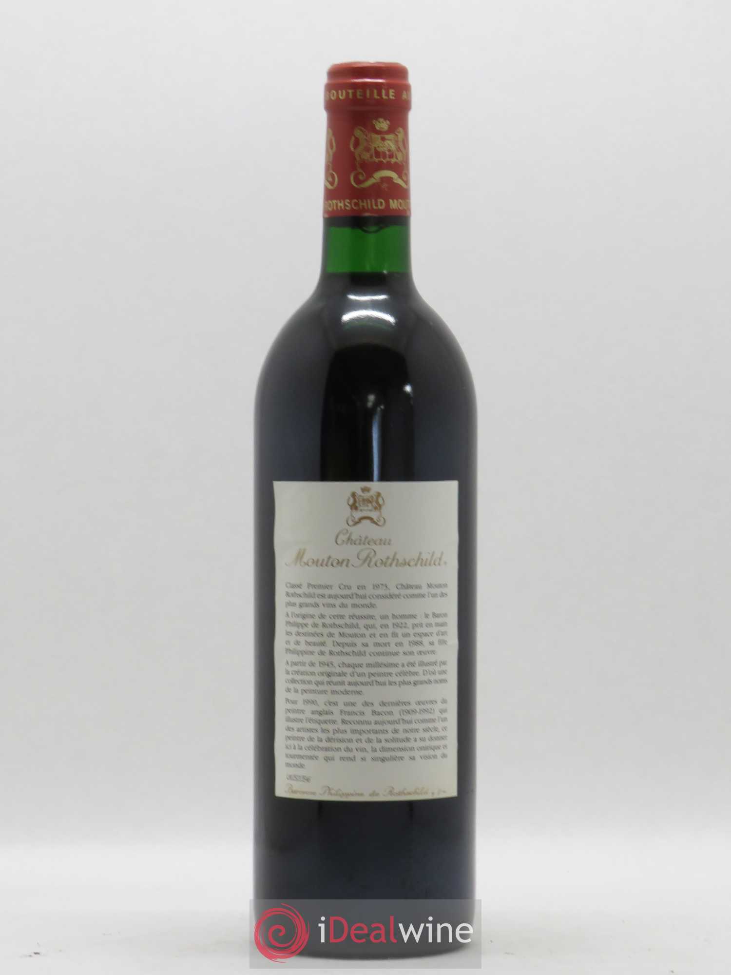 Château Mouton Rothschild 1er Grand Cru Classé 1990 - Lot de 1 bouteille - 1