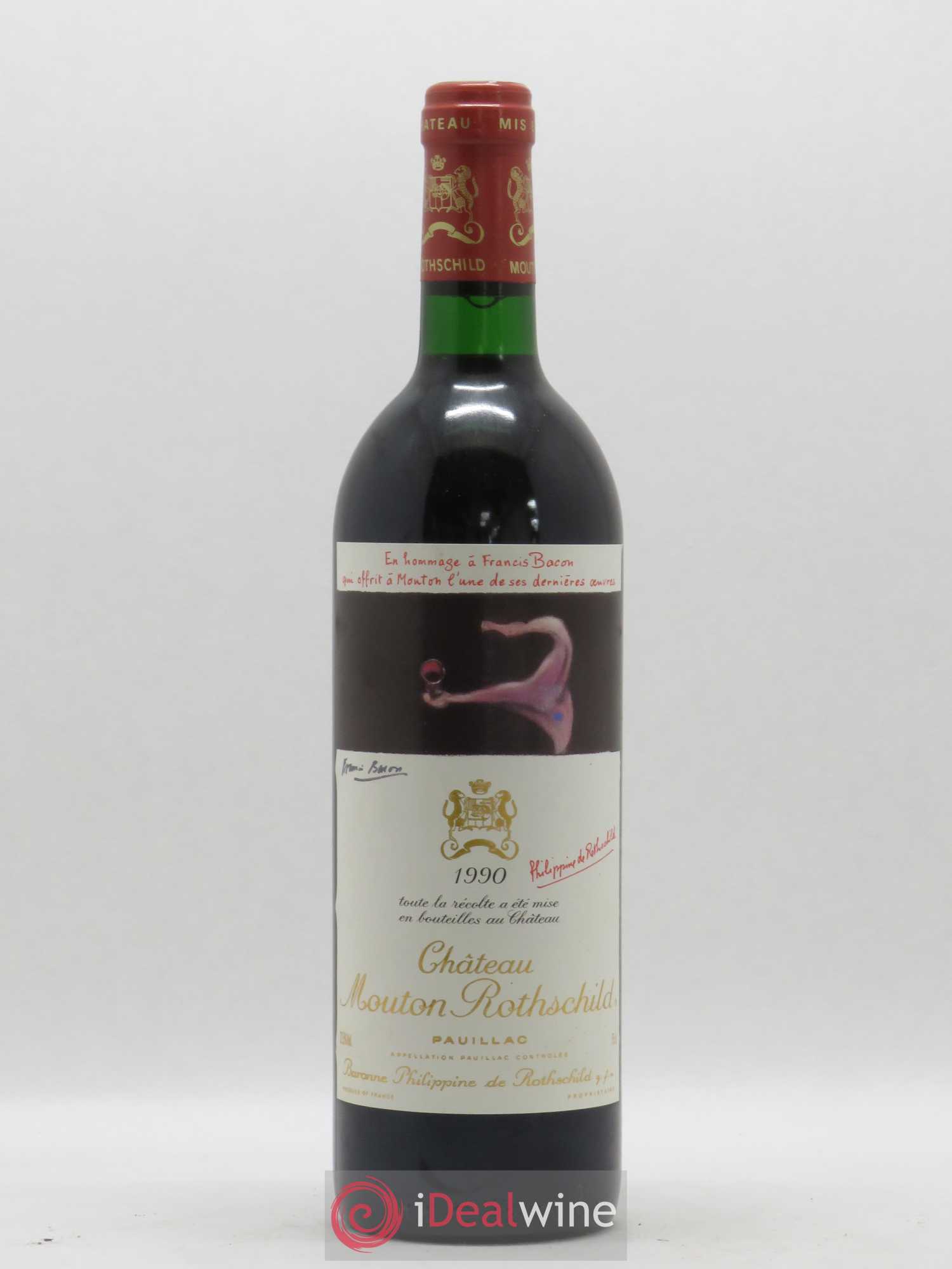 Château Mouton Rothschild 1er Grand Cru Classé 1990 - Lot de 1 bouteille - 0