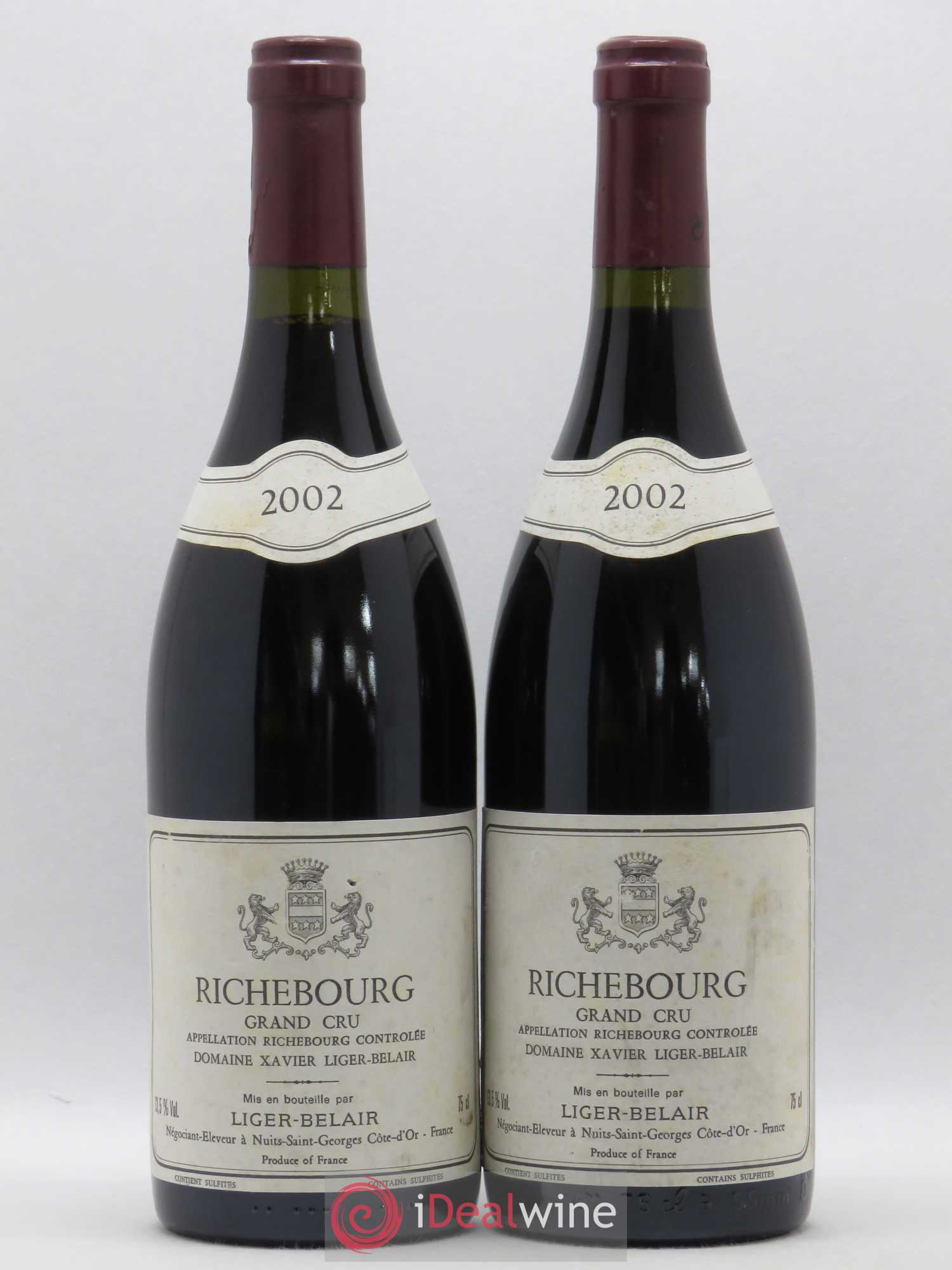 Richebourg Grand Cru Xavier Liger-Belair 2002 - Lot de 2 bouteilles - 0