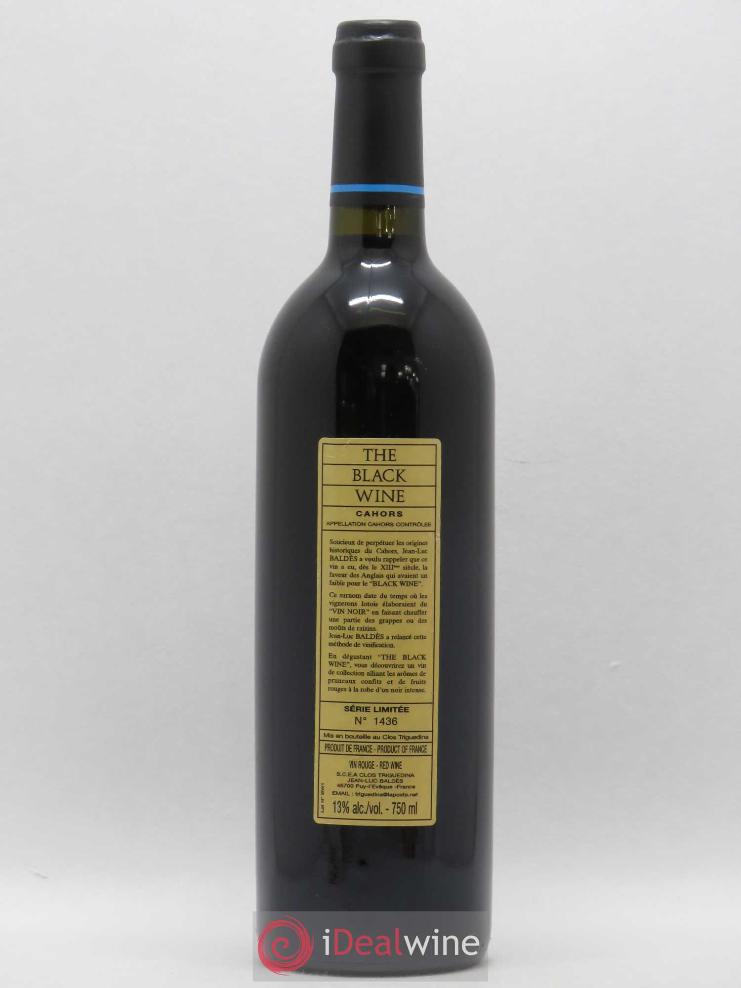 Cahors Clos Triguedina New Black Wine Jean-Luc Baldès 2002 - Lot of 1 bottle - 1
