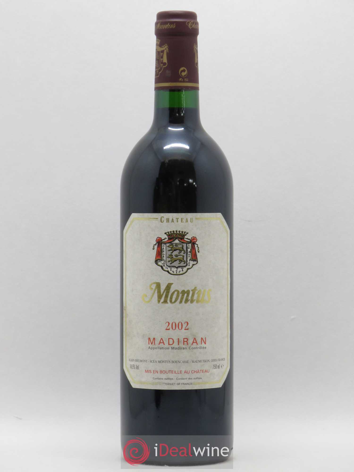 Madiran Château Montus Alain Brumont 2002 - Lot de 1 bouteille - 0