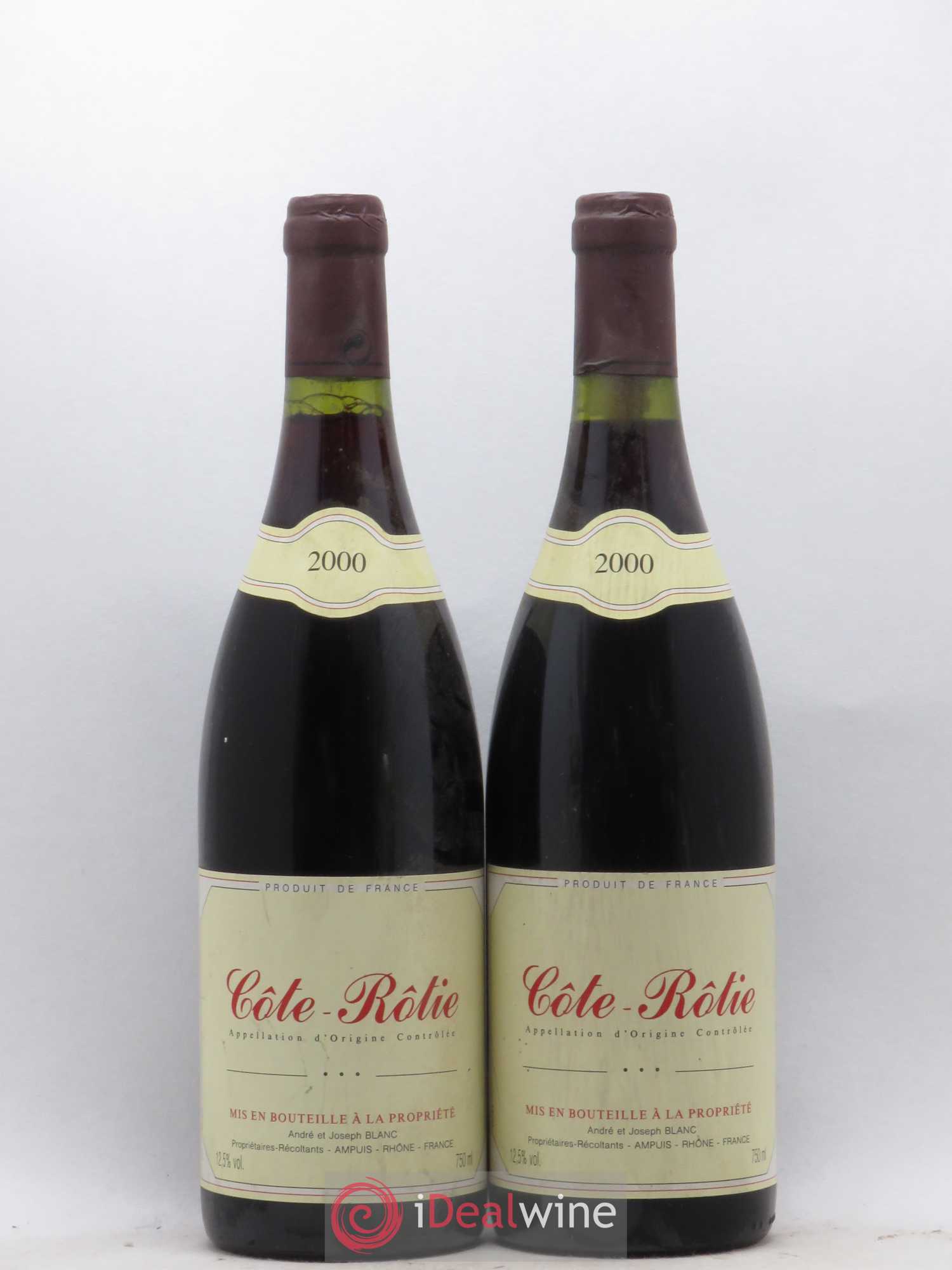 Côte-Rôtie Domaine Andre Et Joseph Blanc 2000 - Posten von 2 Flaschen - 0