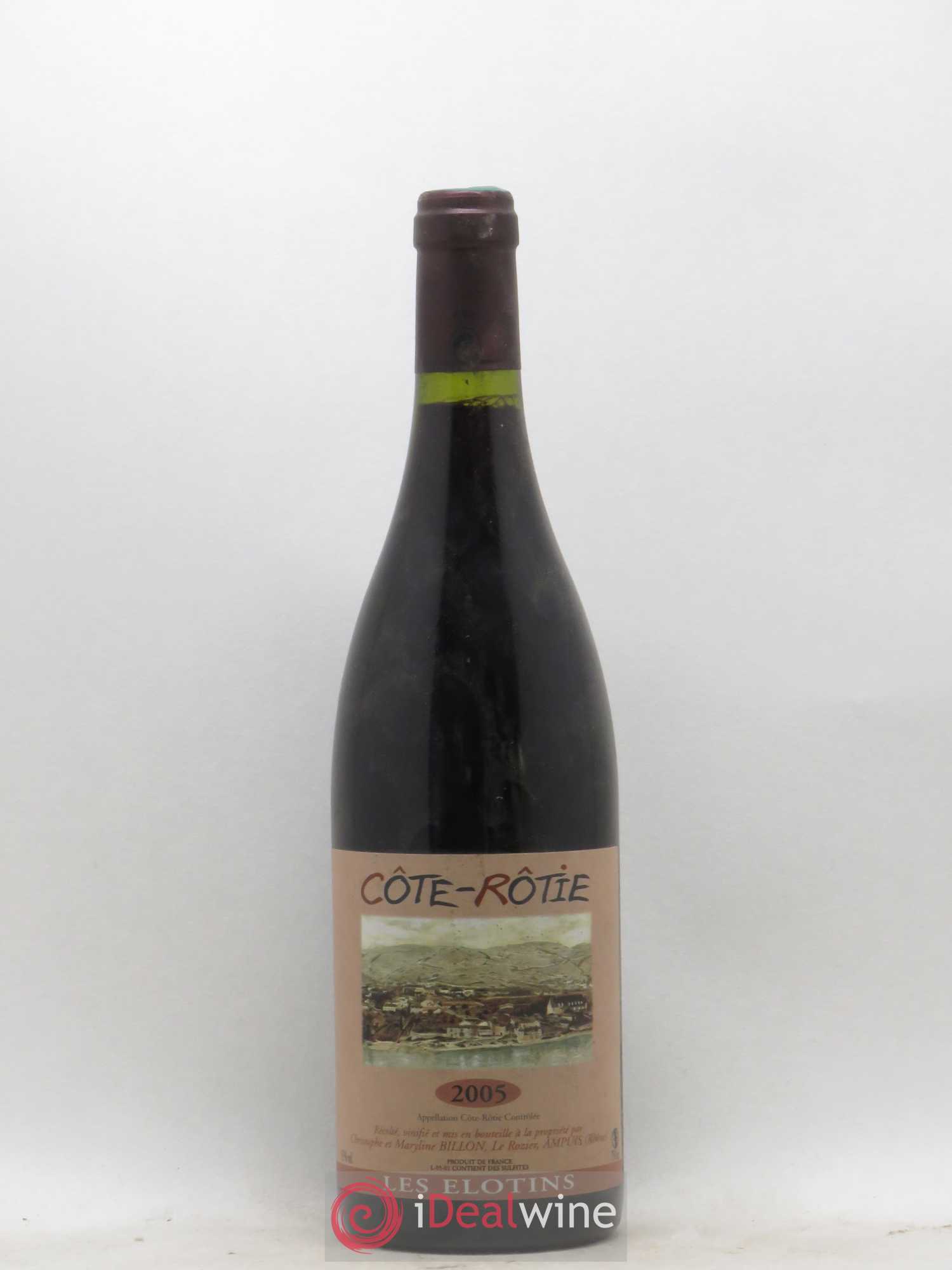 Côte-Rôtie Les Elotins Domaine Christophe Et Maryline Billon 2005 - Posten von 1 Flasche - 0