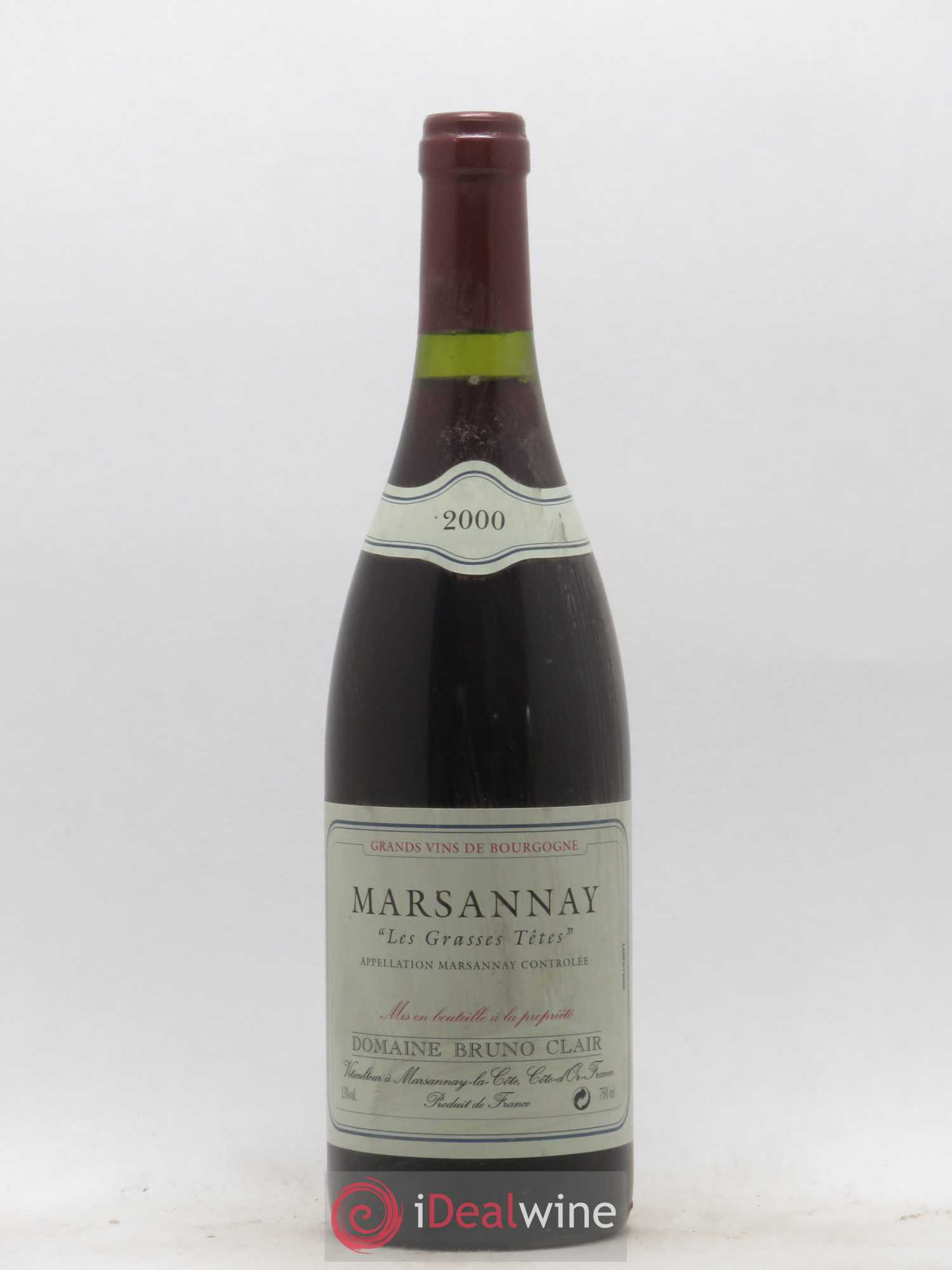 Marsannay Les Grasses Tetes Bruno Clair (Domaine) 2000 - Lot de 1 bouteille - 0