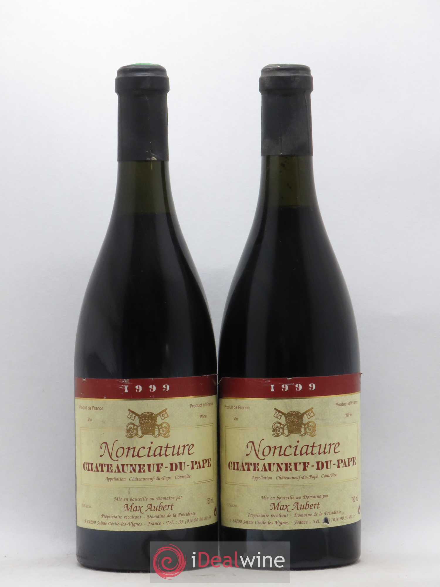 Châteauneuf-du-Pape Nonciature Max Aubert 1999 - Posten von 2 Flaschen - 0