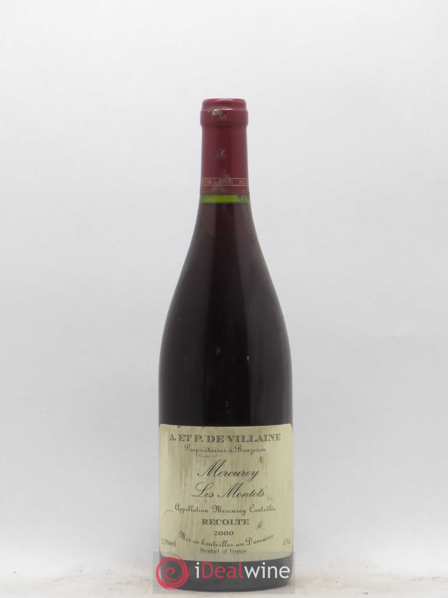 Mercurey Les Montots Domaine de Villaine 2000 - Lot de 1 bouteille - 0