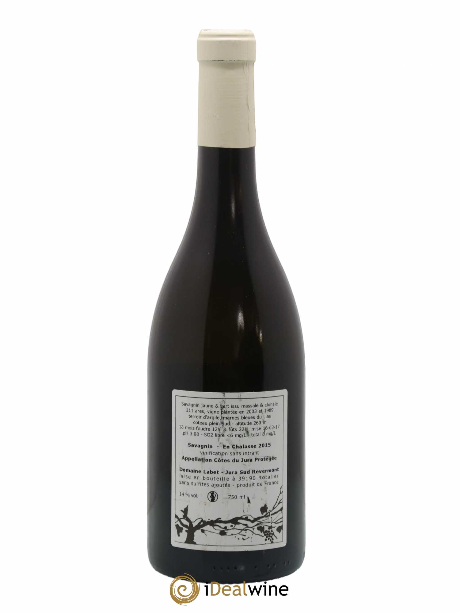 Côtes du Jura Fleur de Savagnin En Chalasse Romain - Julien - Charline Labet 2015 - Lot de 1 bouteille - 1