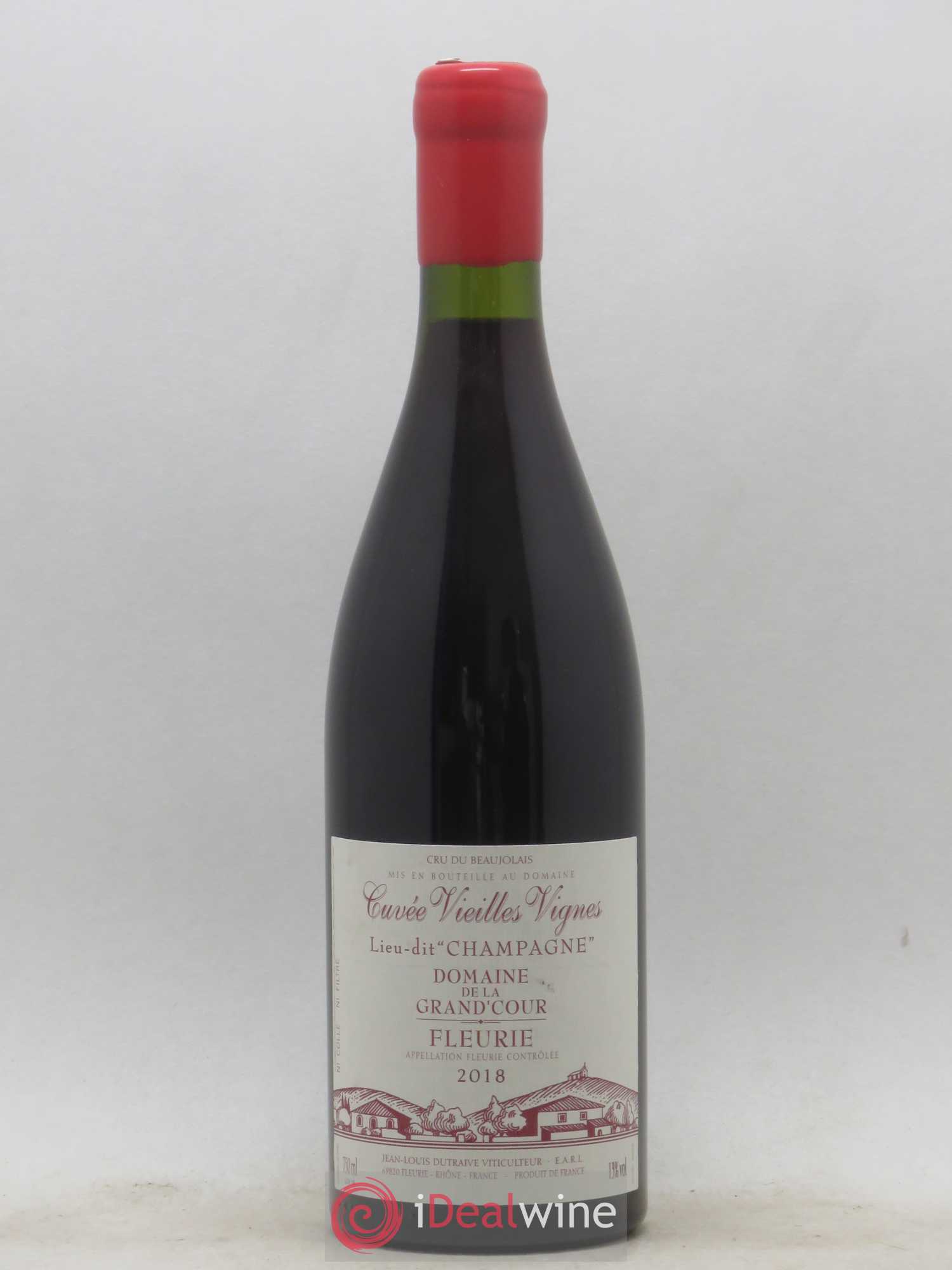 Fleurie Champagne - Cuvée Vieilles Vignes Grand'cour (Domaine de la) - Jean-Louis Dutraive 2018 - Lot de 1 bouteille - 0