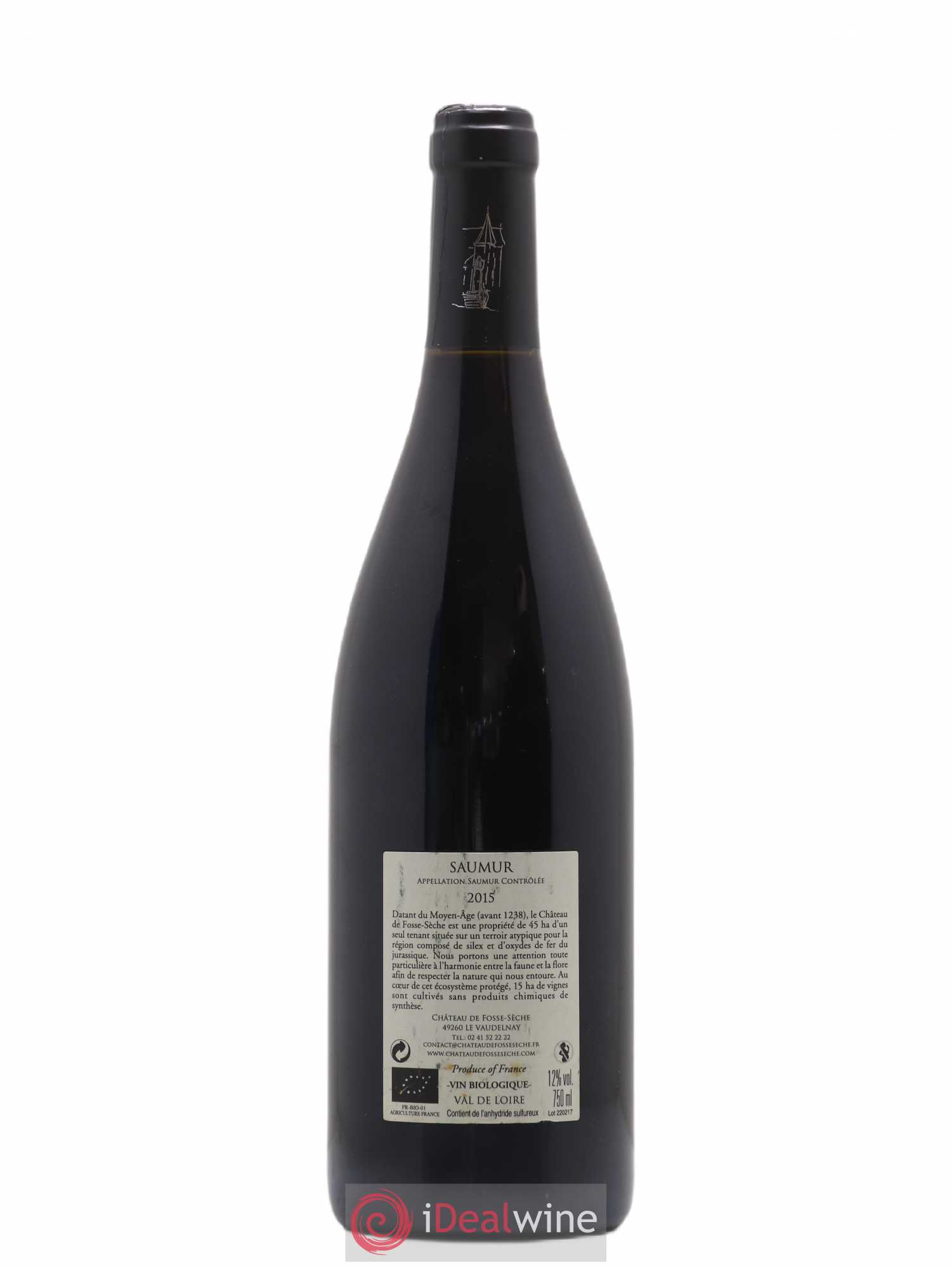 Saumur Eolithe Château de Fosse-Sèche 2015 - Lot de 1 bouteille - 1