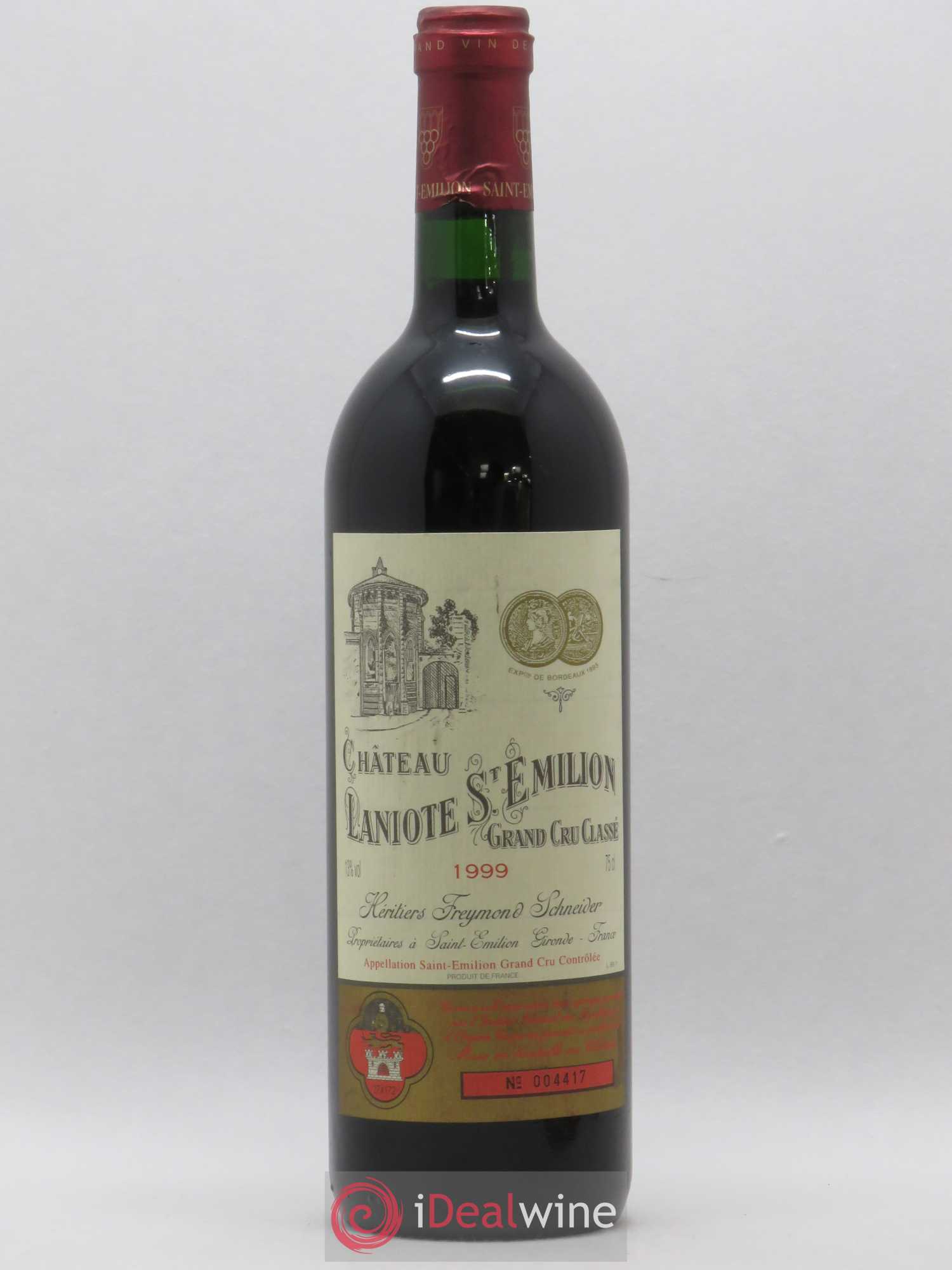 Château Laniote Grand Cru Classé 1999 - Lot de 1 bouteille - 0