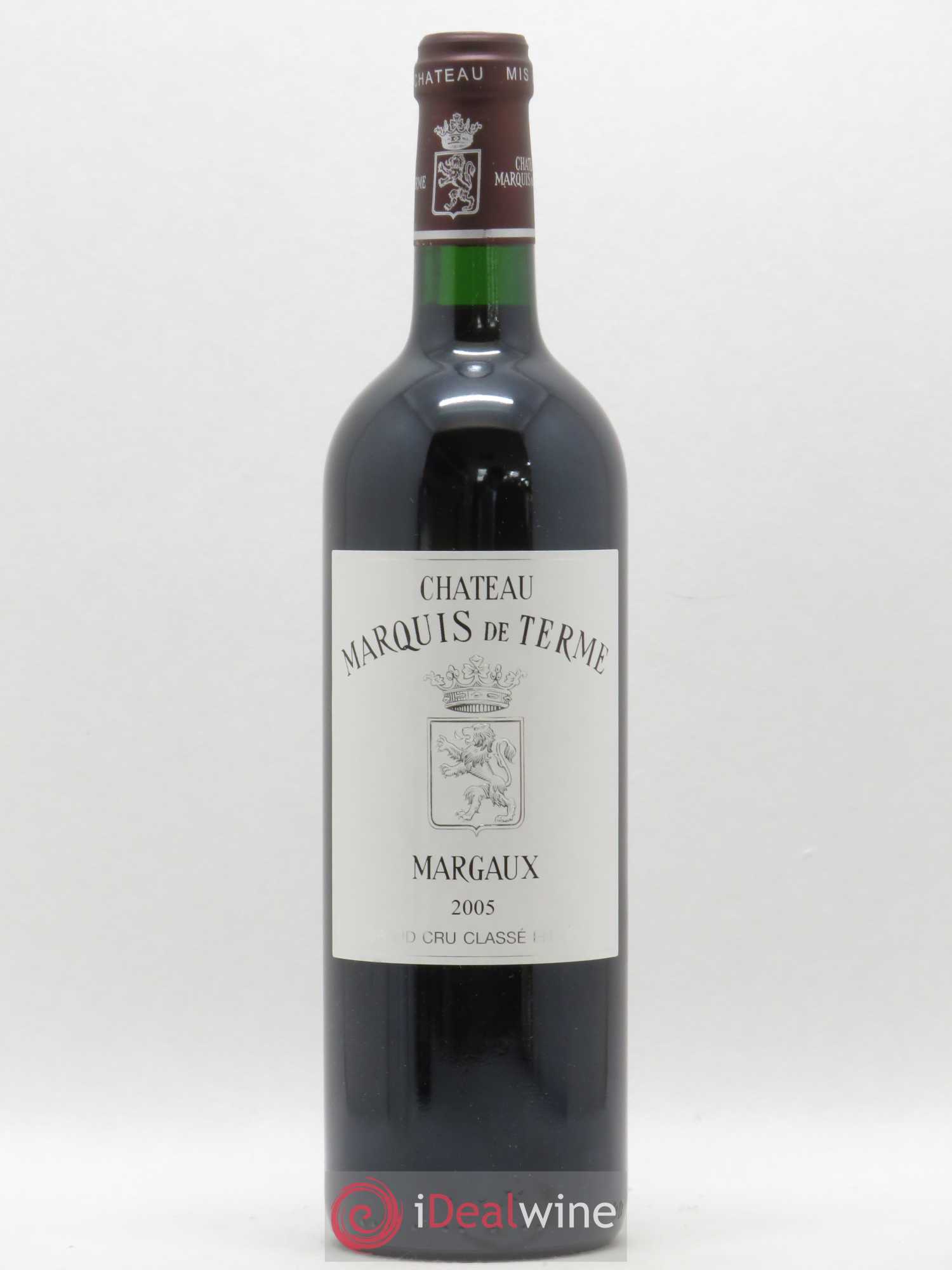 Château Marquis de Terme 4ème Grand Cru Classé 2005 - Lot de 1 bouteille - 0