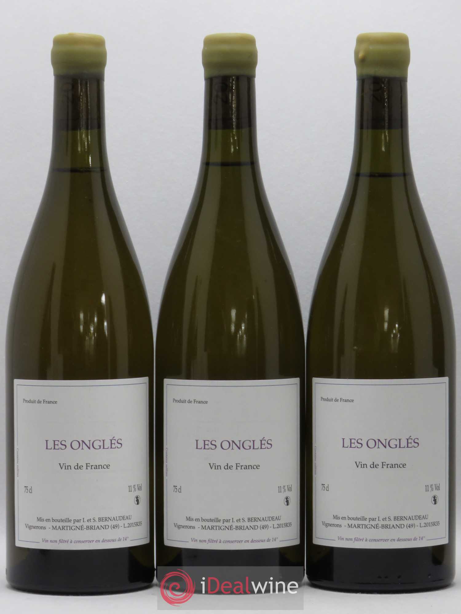 Vin de France Les Onglés Stéphane Bernaudeau 2015 - Lot de 6 bouteilles - 1