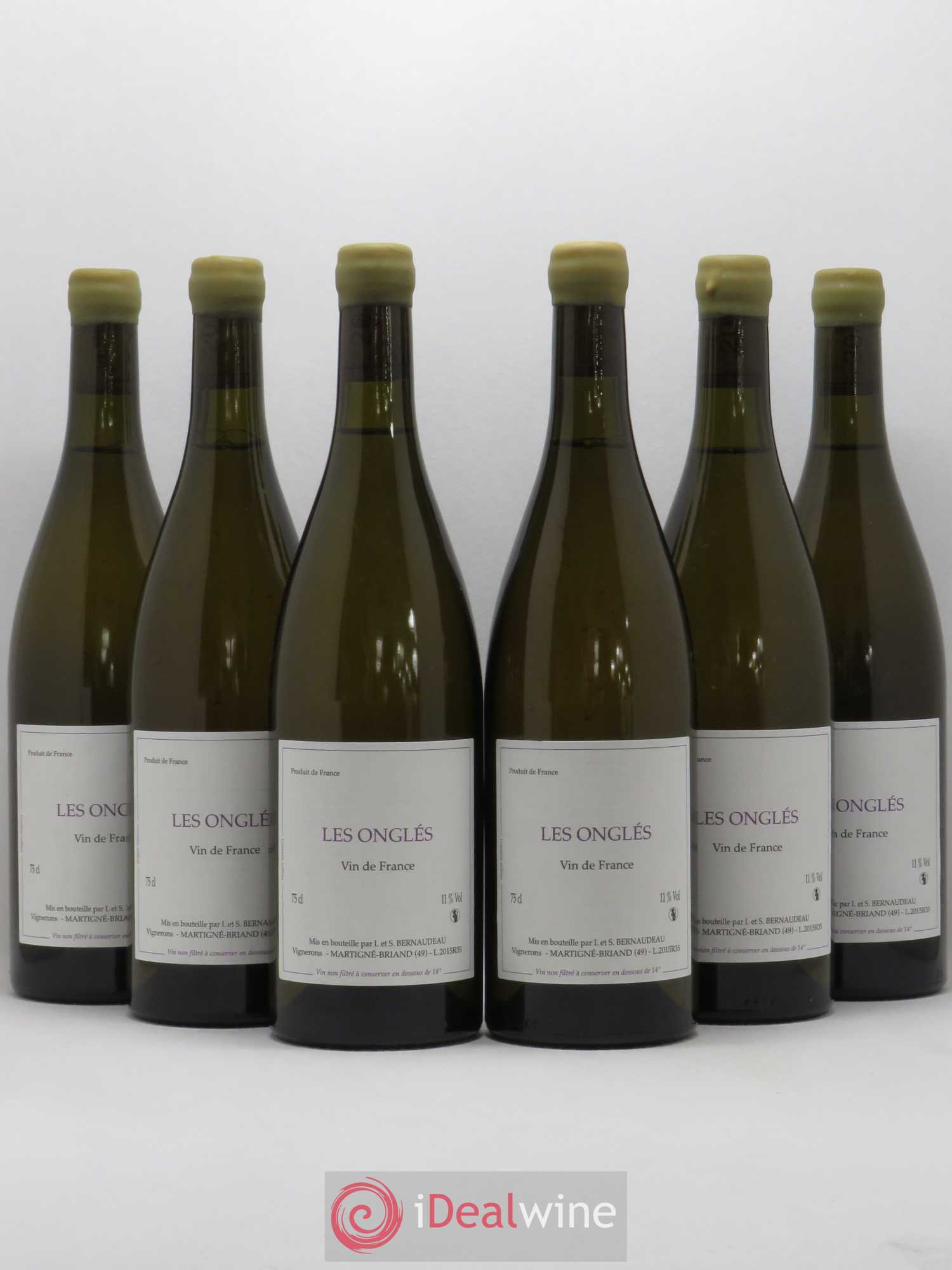 Vin de France Les Onglés Stéphane Bernaudeau 2015 - Lot de 6 bouteilles - 0