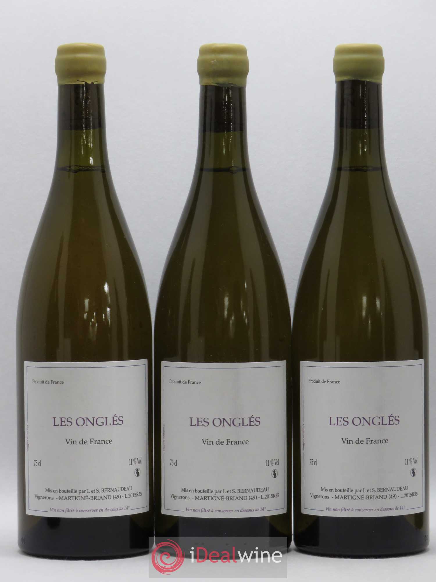 Vin de France Les Onglés Stéphane Bernaudeau 2015 - Lot de 6 bouteilles - 1