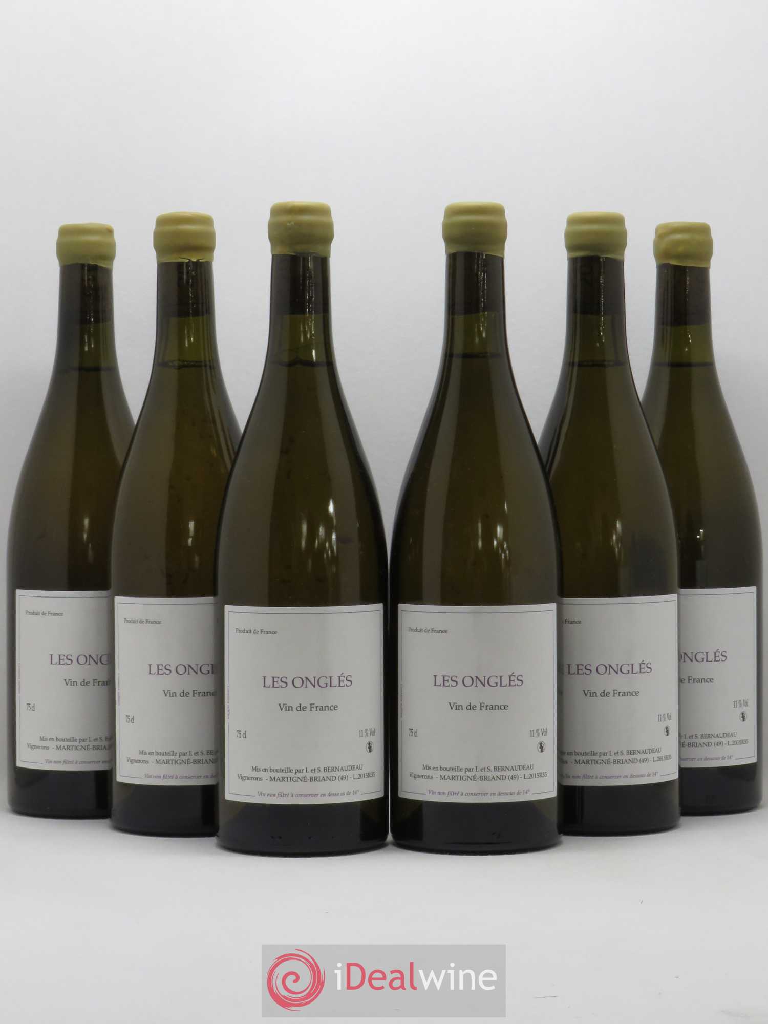 Vin de France Les Onglés Stéphane Bernaudeau 2015 - Lot de 6 bouteilles - 0