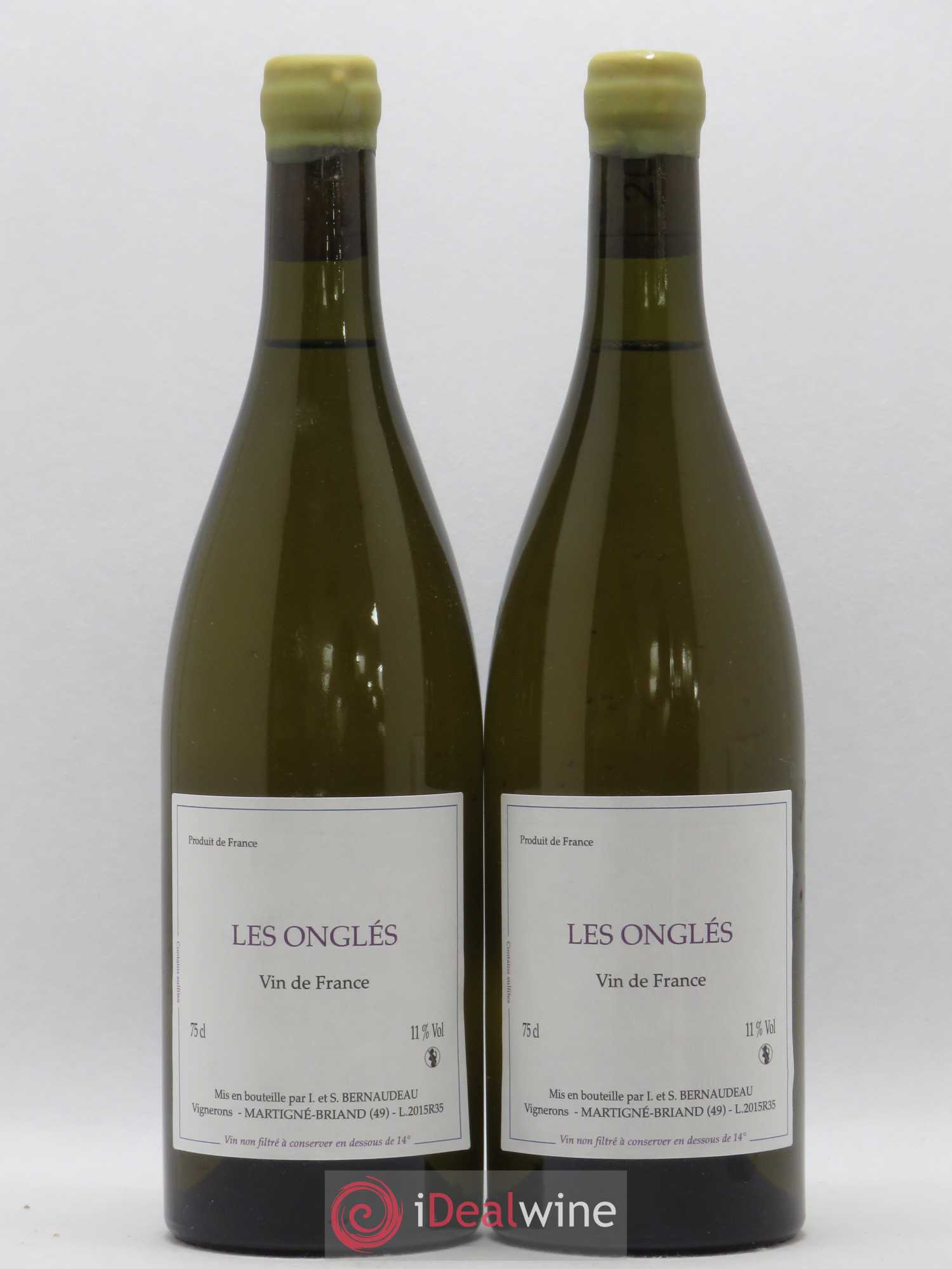 Vin de France Les Onglés Stéphane Bernaudeau 2015 - Lot de 2 bouteilles - 0