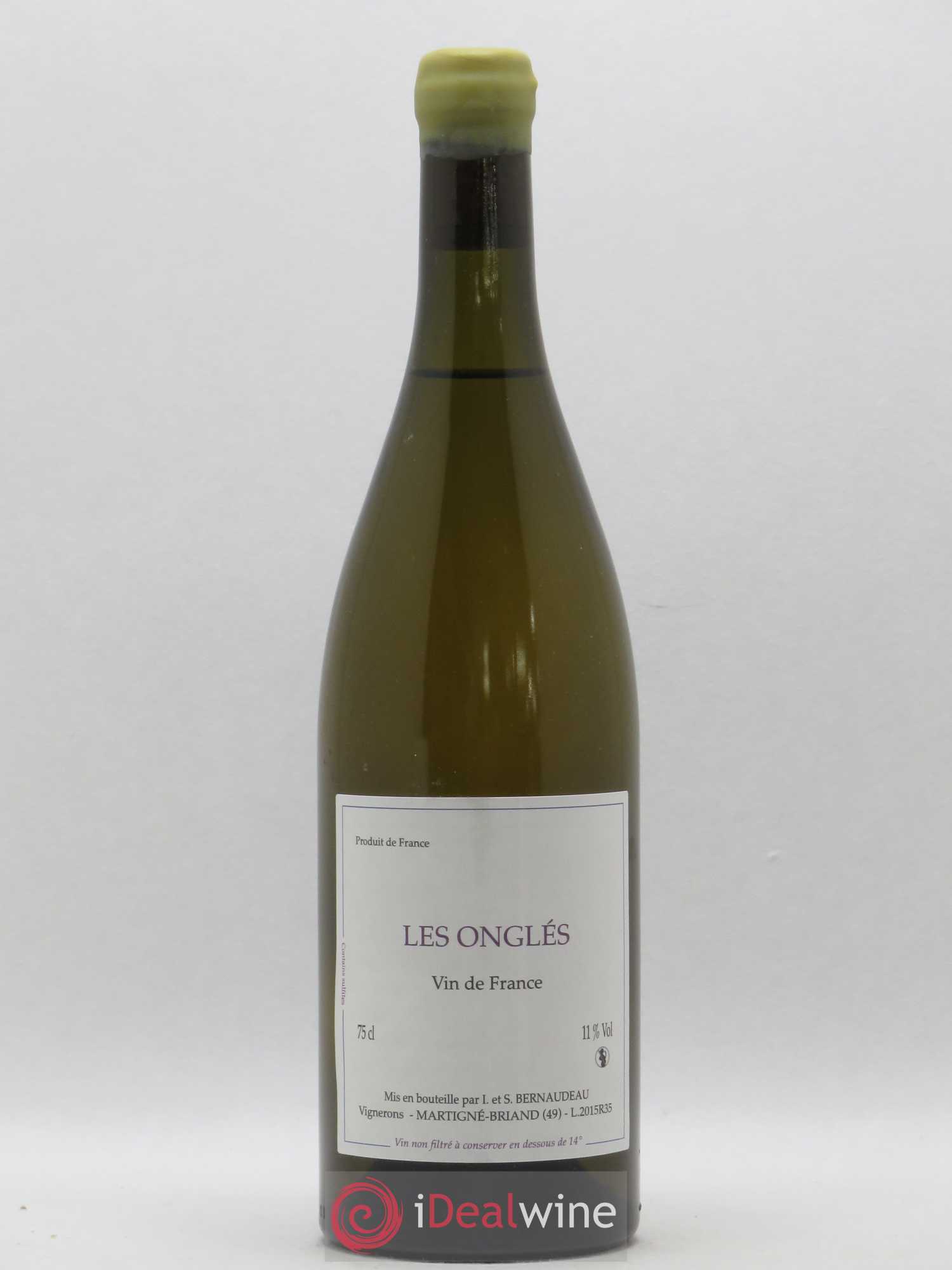 Vin de France Les Onglés Stéphane Bernaudeau 2015 - Lot de 1 bouteille - 0
