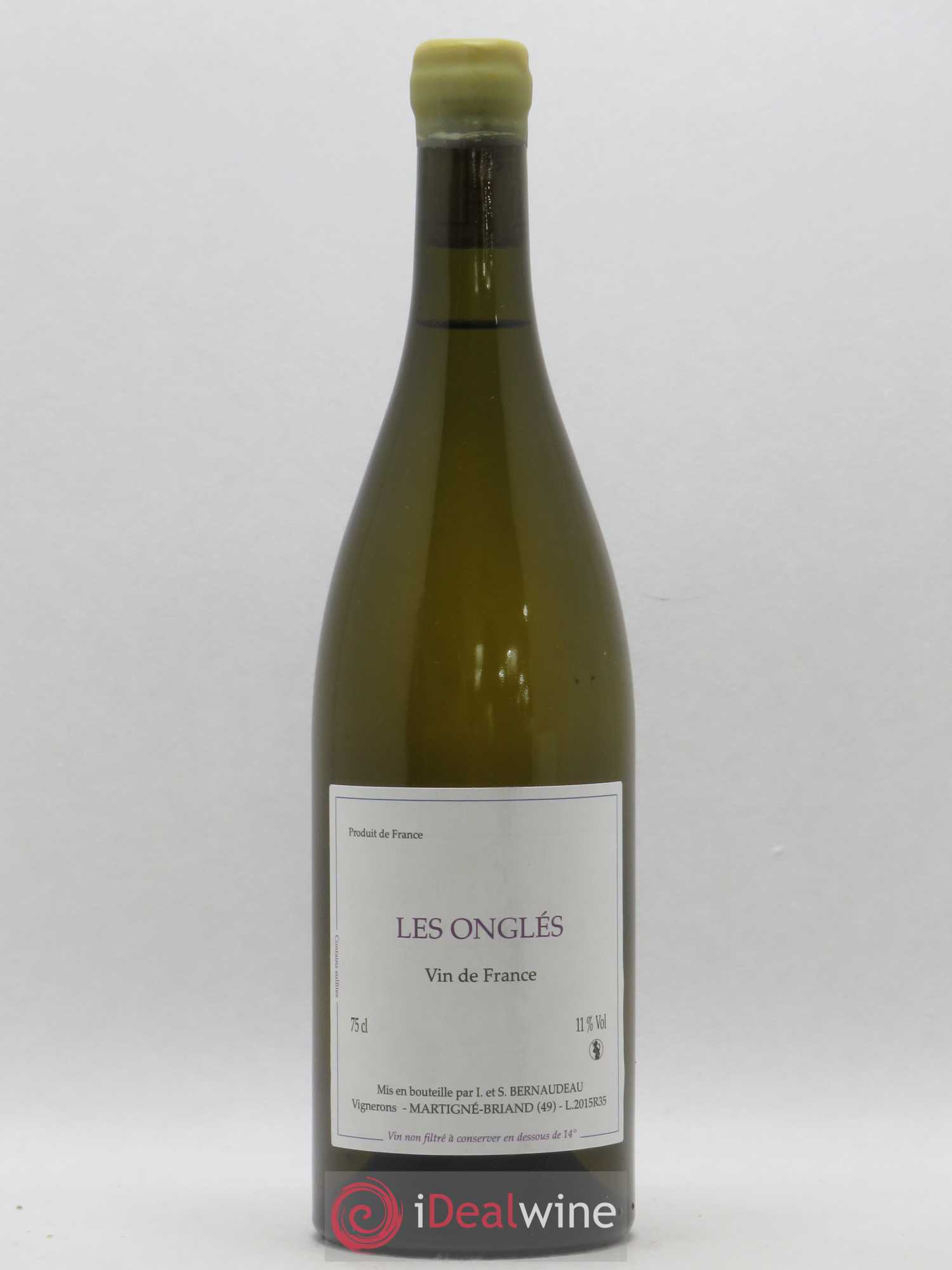 Vin de France Les Onglés Stéphane Bernaudeau 2015 - Lot de 1 bouteille - 0