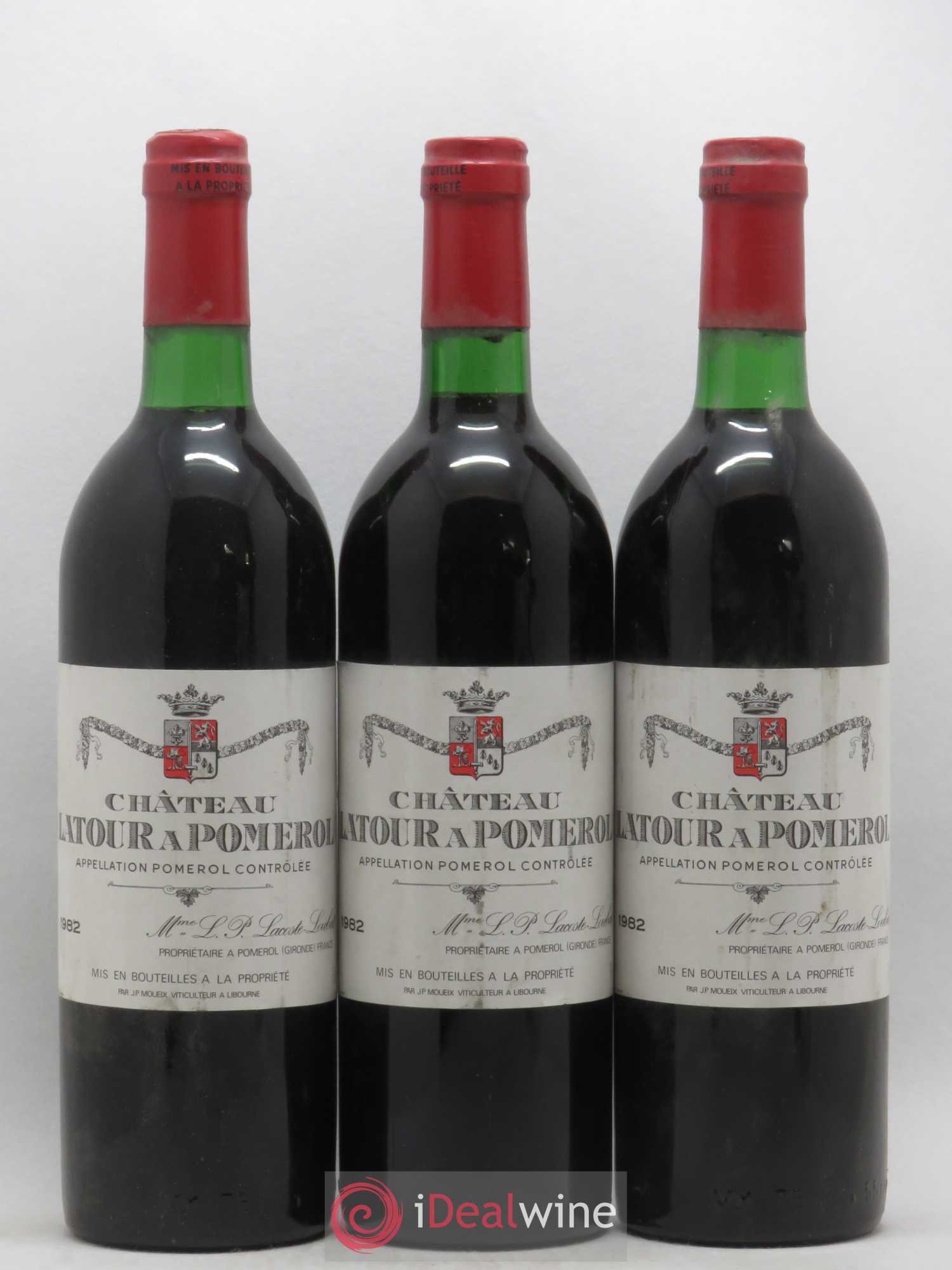 Château Latour à Pomerol 1982 - Lot de 3 bouteilles - 0