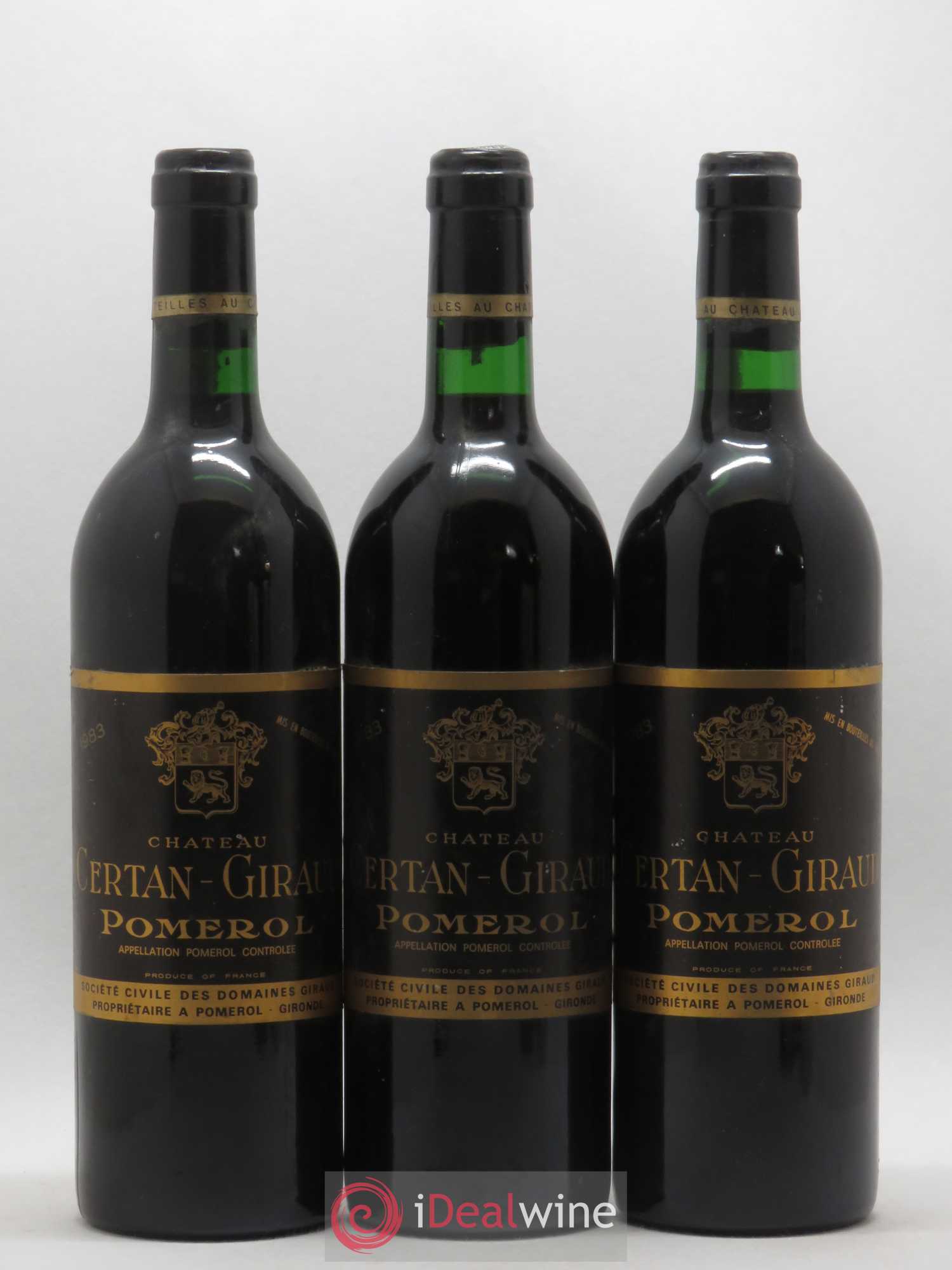 Château Certan Giraud 1983 - Lot de 3 bouteilles - 0