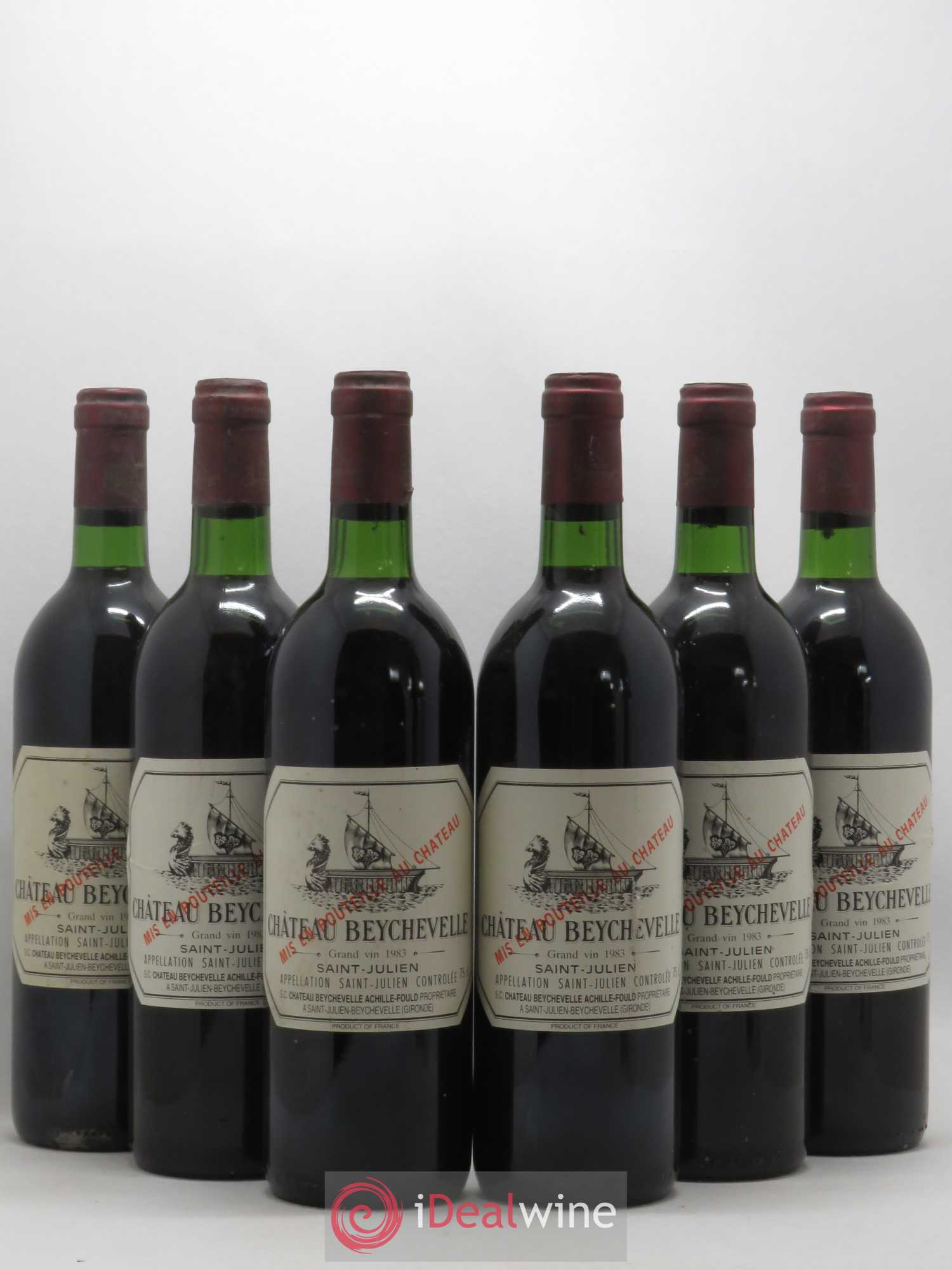 Château Beychevelle 4ème Grand Cru Classé 1983 - Lot de 6 bouteilles - 0
