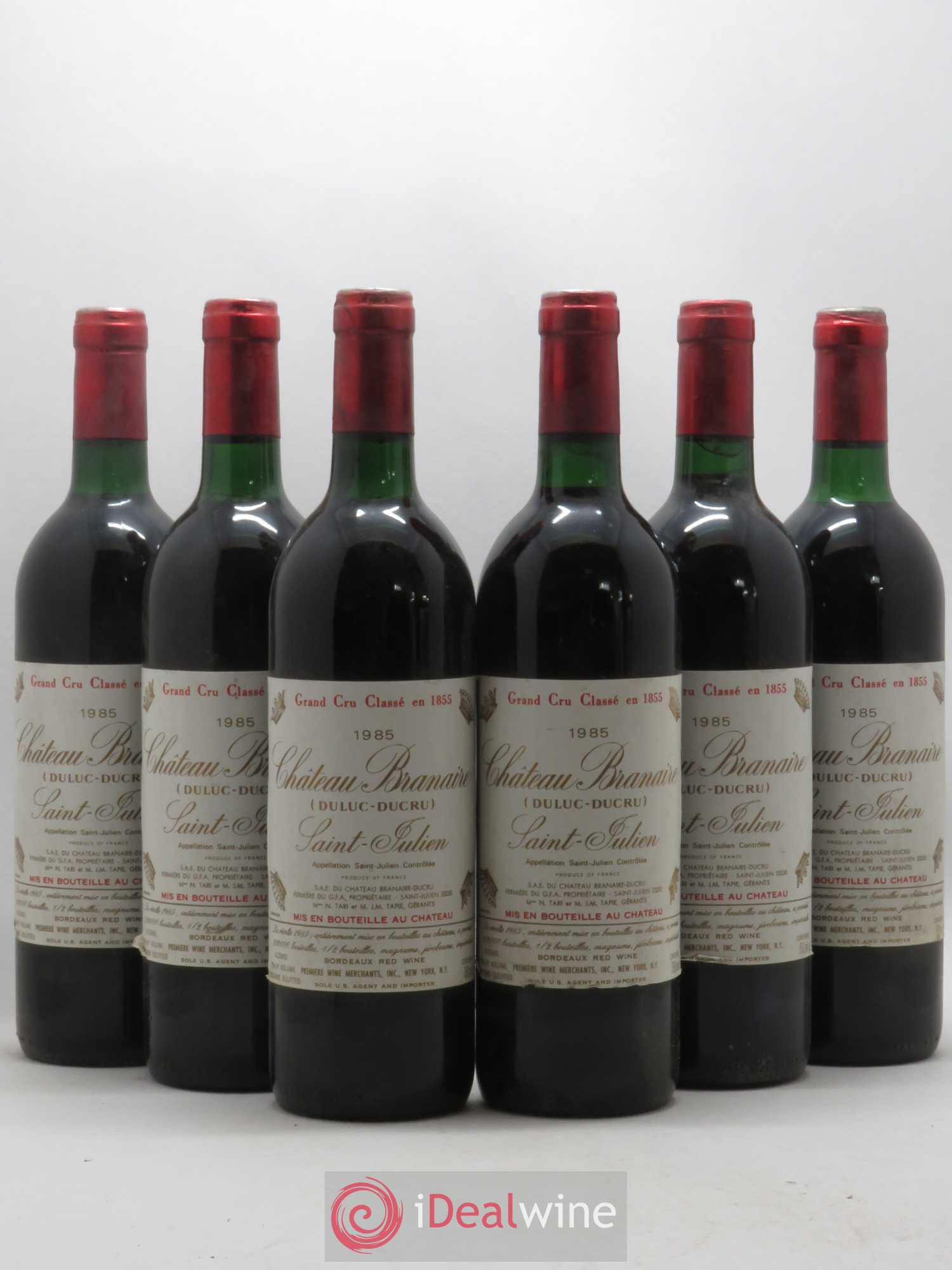 Château Branaire Ducru 4ème Grand Cru Classé 1985 - Lot de 6 bouteilles - 0